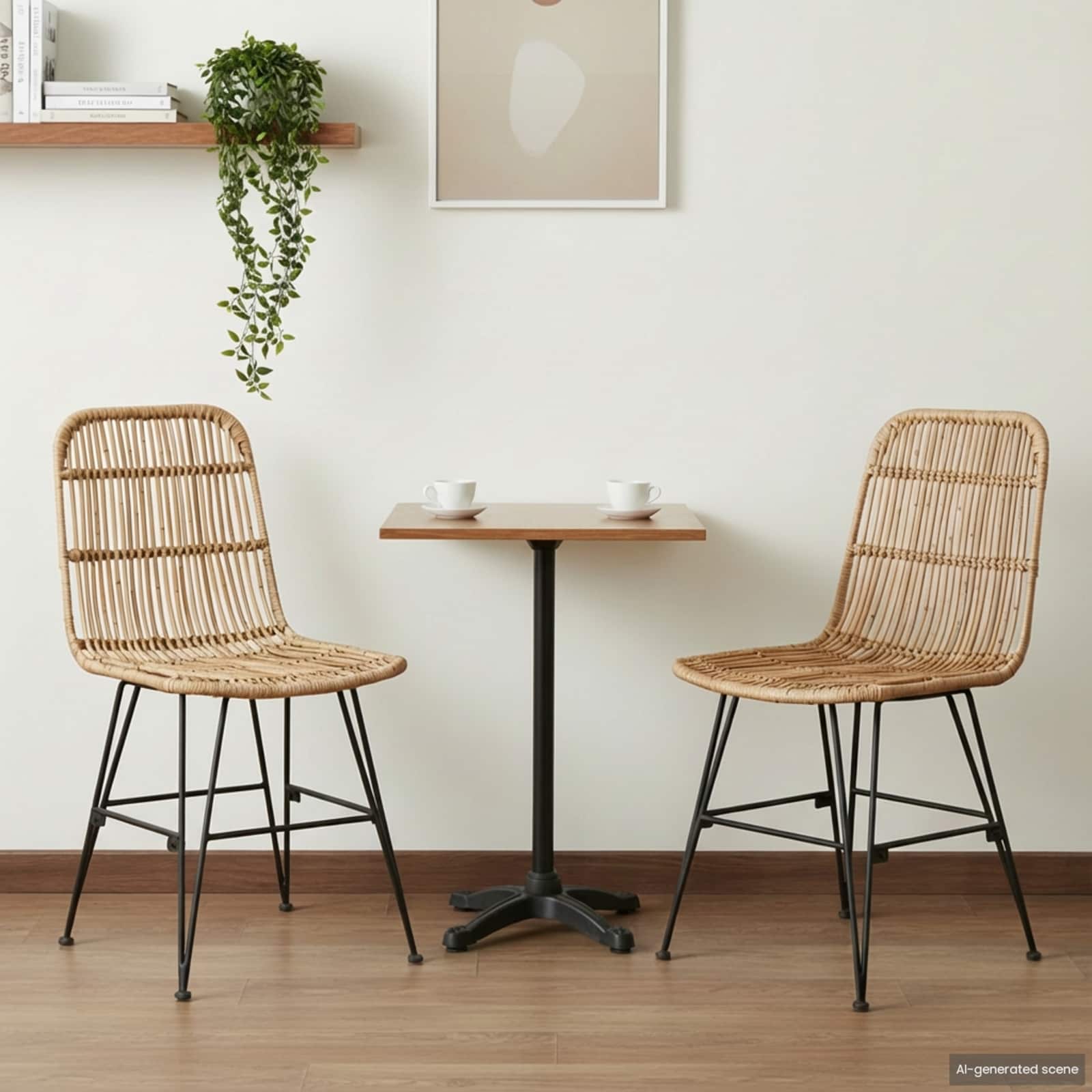 Stolica za blagovanje 2 pcs Prirodna 41 x 55 x 85 cm