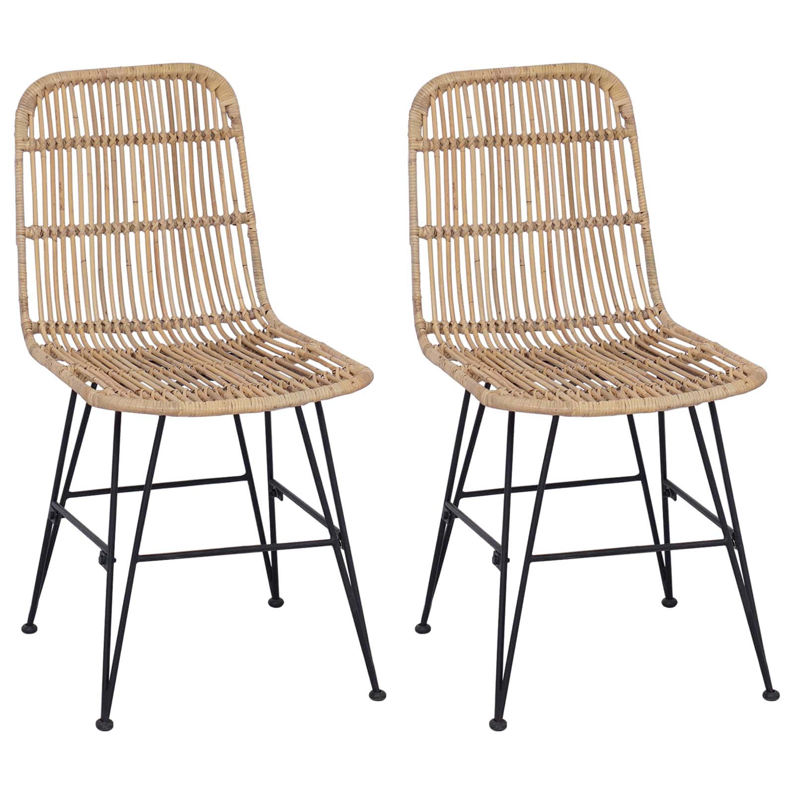 Stolica za blagovanje 2 pcs Prirodna 41 x 55 x 85 cm