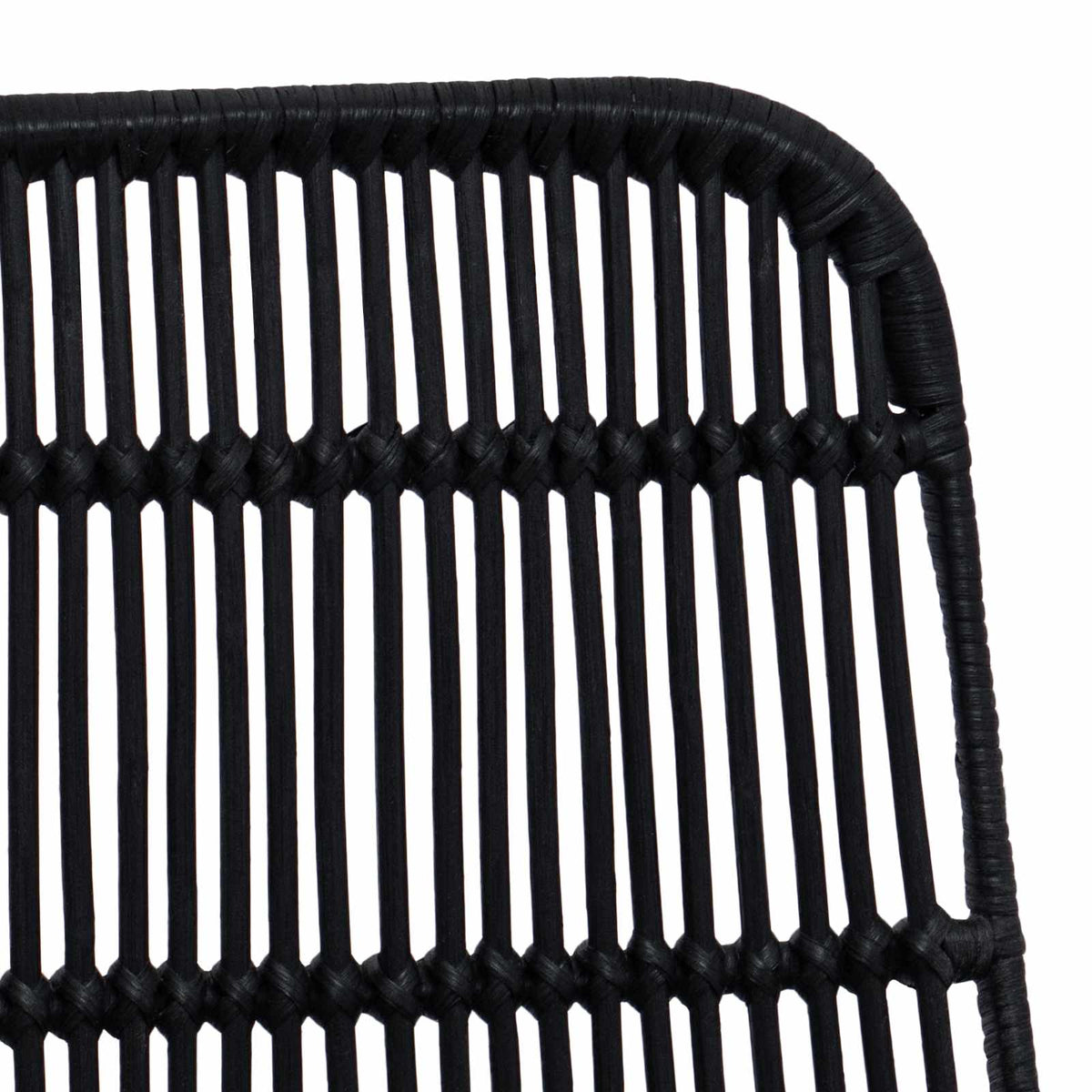 Stolica za blagovanje 2 pcs Crna 41 x 55 x 85 cm Ratan i Čelik