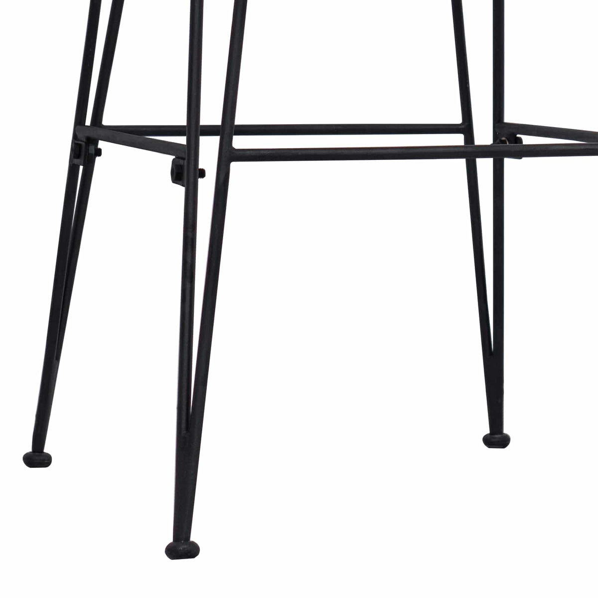 Stolica za blagovanje 2 pcs Crna 41 x 55 x 85 cm Ratan i Čelik
