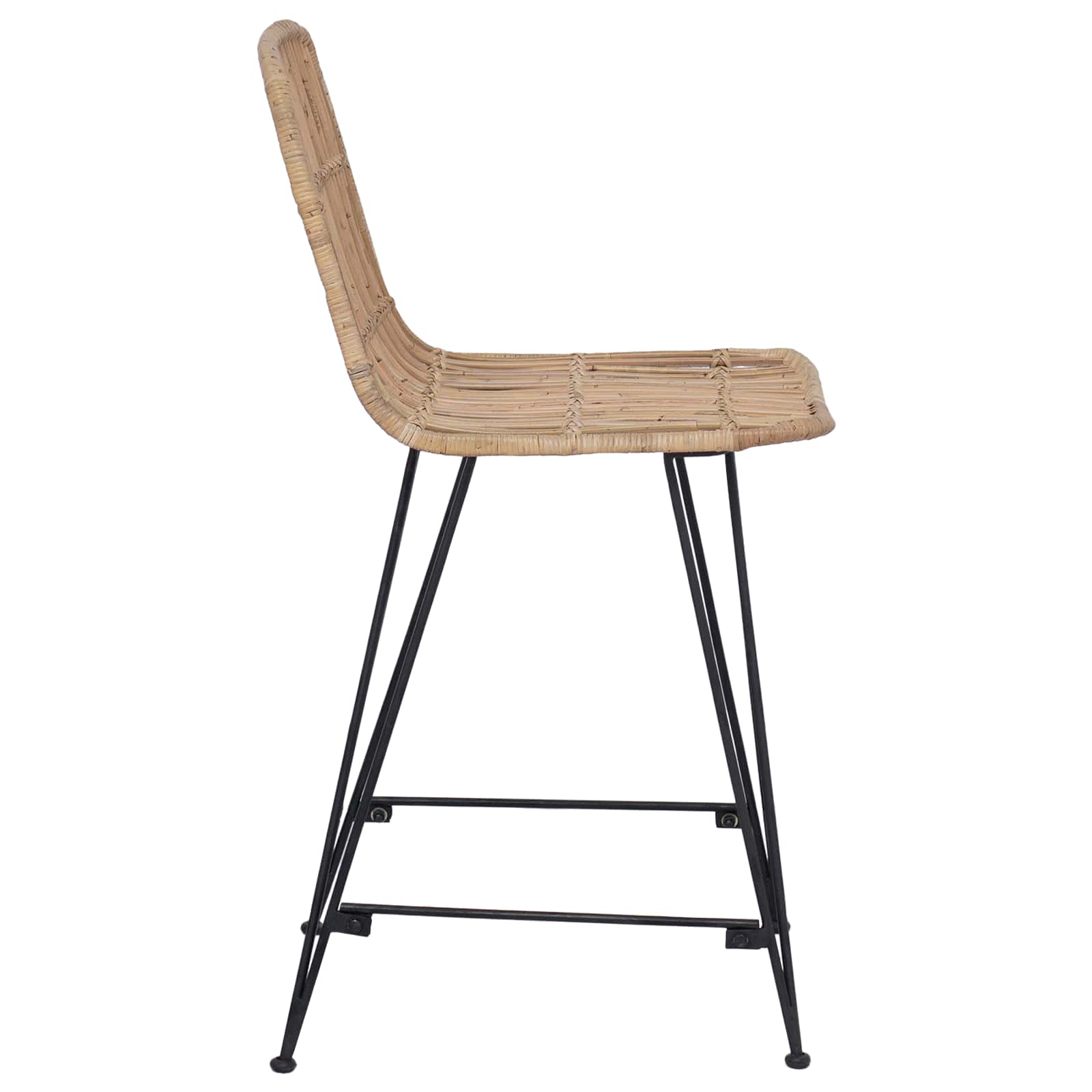 Barska stolica 2 pcs Prirodna 44 x 54 x 96 cm Ratan i Čelik