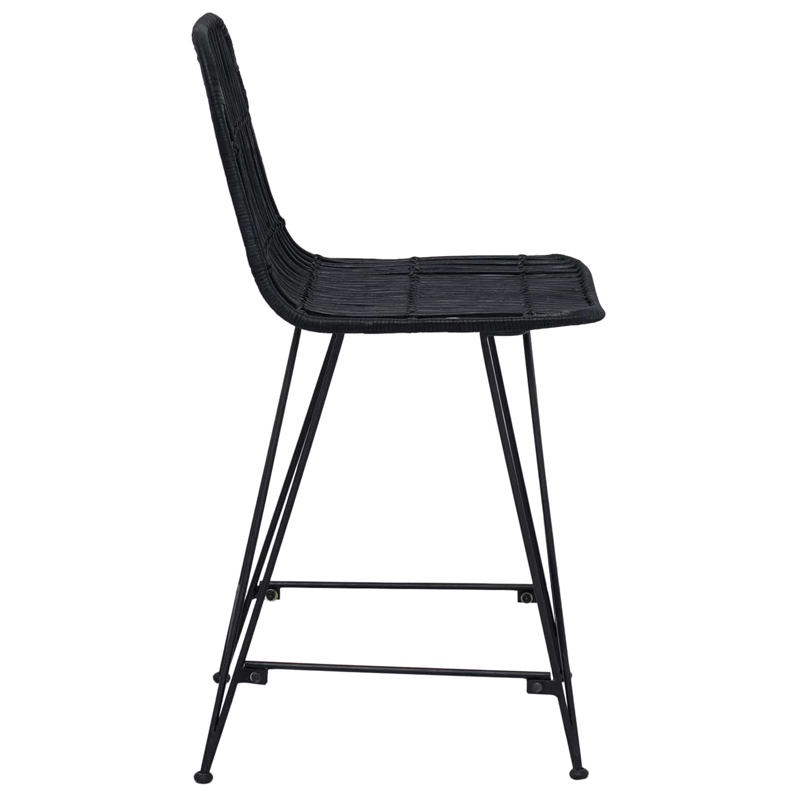 Barska stolica 2 pcs Crna 44 x 54 x 96 cm Ratan i Čelik