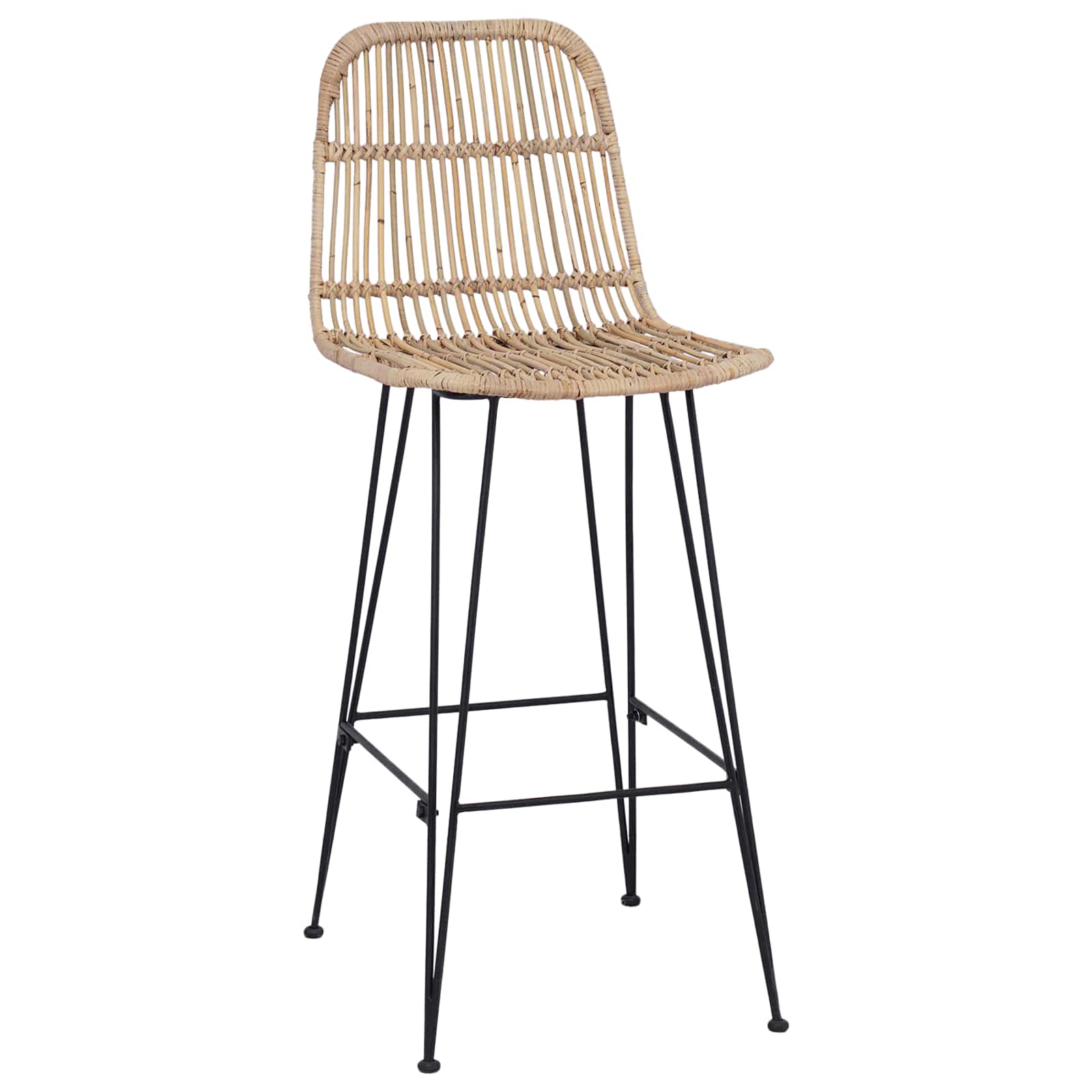 Barska stolica 2 pcs Prirodna 44 x 55 x 109 cm Ratan i Čelik