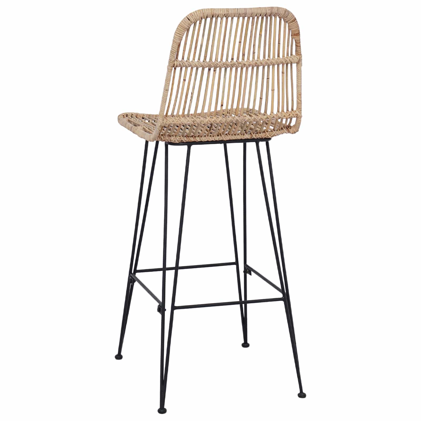 Barska stolica 2 pcs Prirodna 44 x 55 x 109 cm Ratan i Čelik