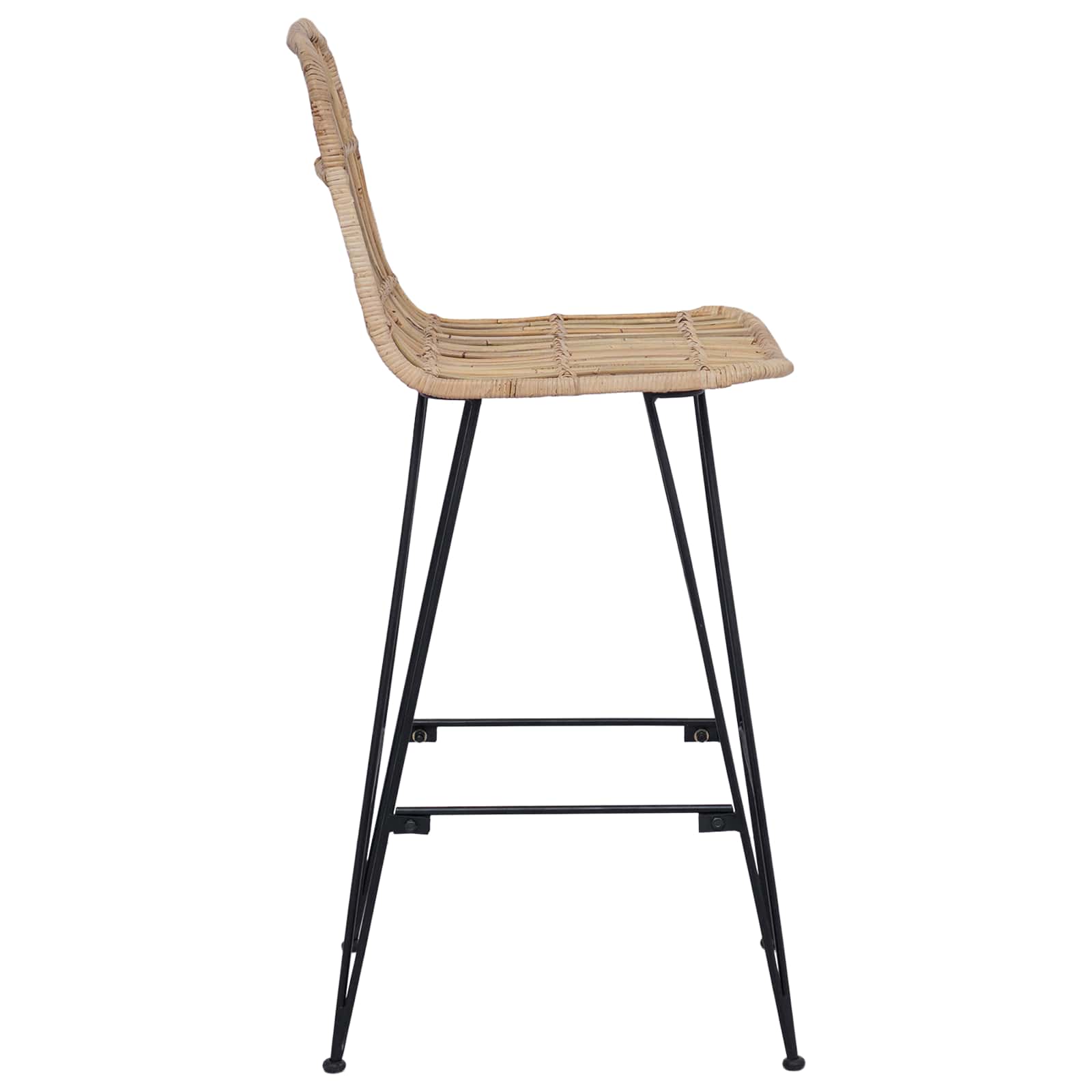 Barska stolica 2 pcs Prirodna 44 x 55 x 109 cm Ratan i Čelik
