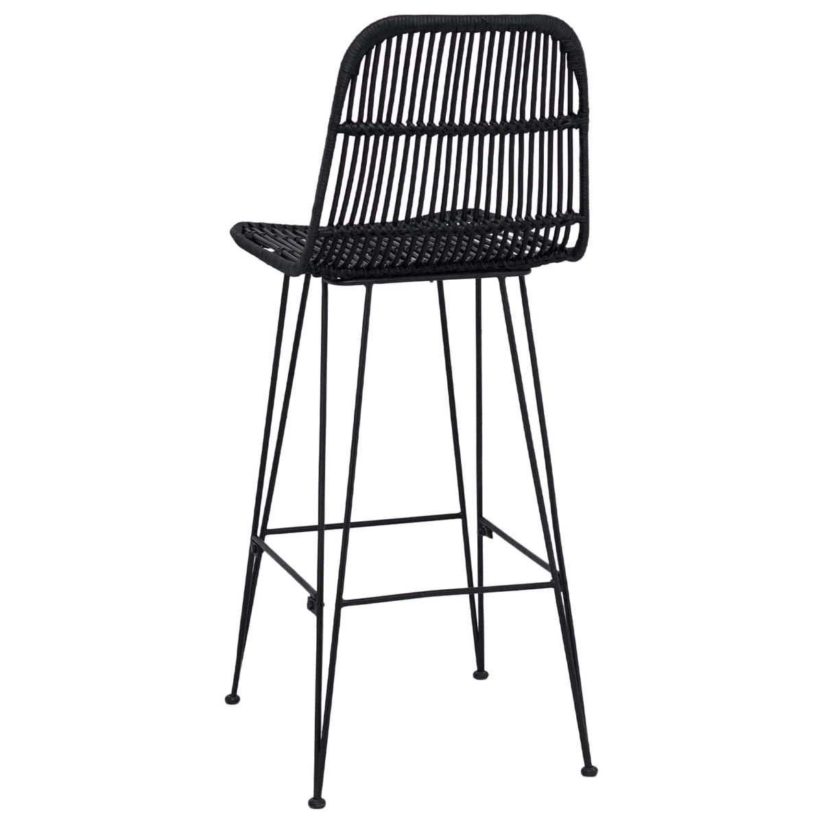 Barska stolica 2 pcs Crna 44 x 55 x 109 cm Ratan i Čelik