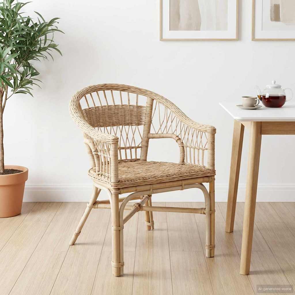 Stolica koja se može slagati Prirodna 60 x 60 x 81 cm Ratan