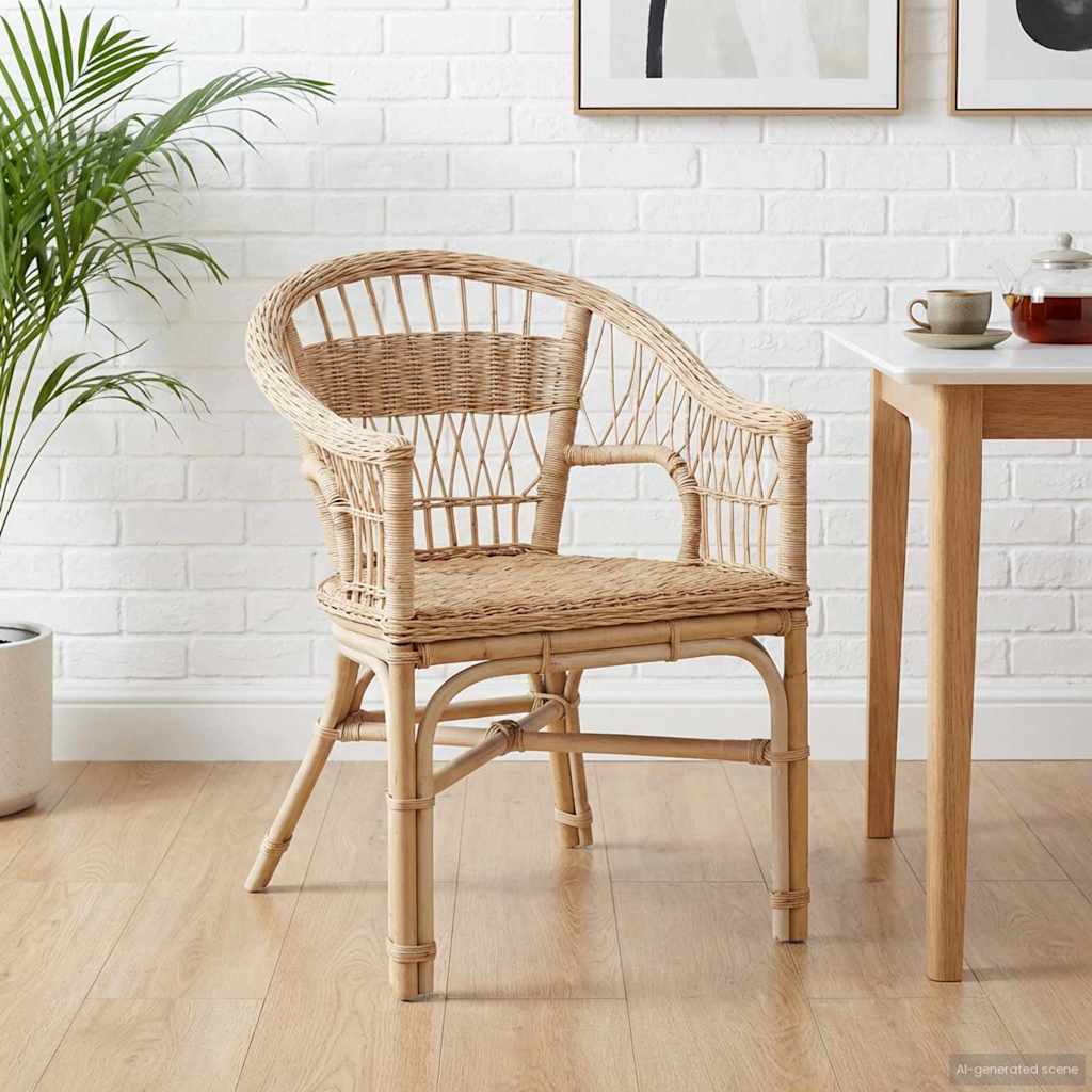 Stolica koja se može slagati Prirodna 60 x 60 x 81 cm Ratan