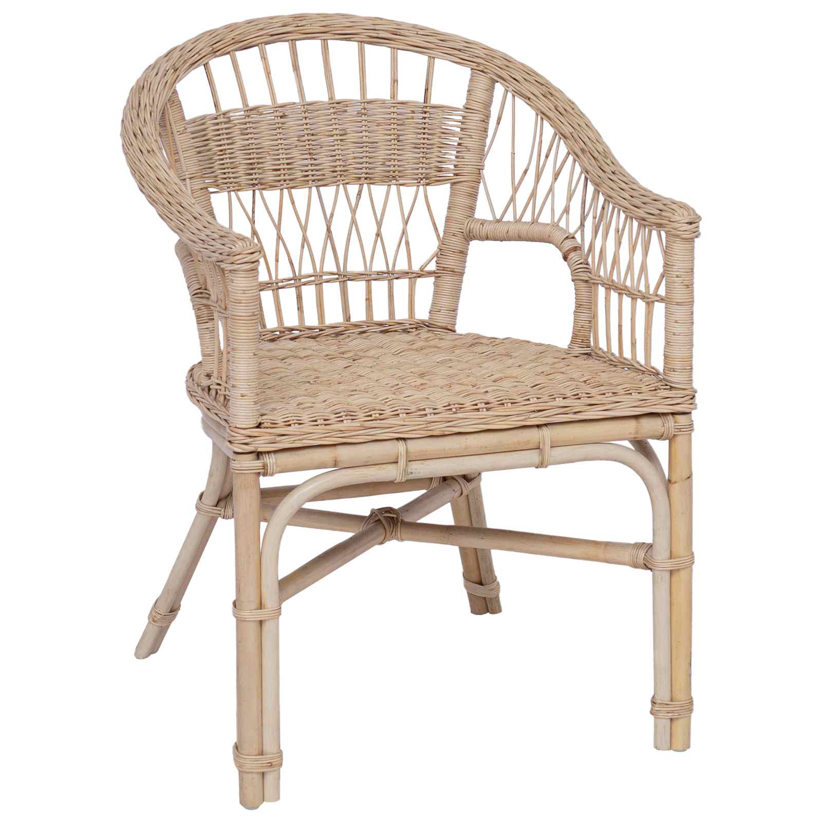 Stolica koja se može slagati Prirodna 60 x 60 x 81 cm Ratan
