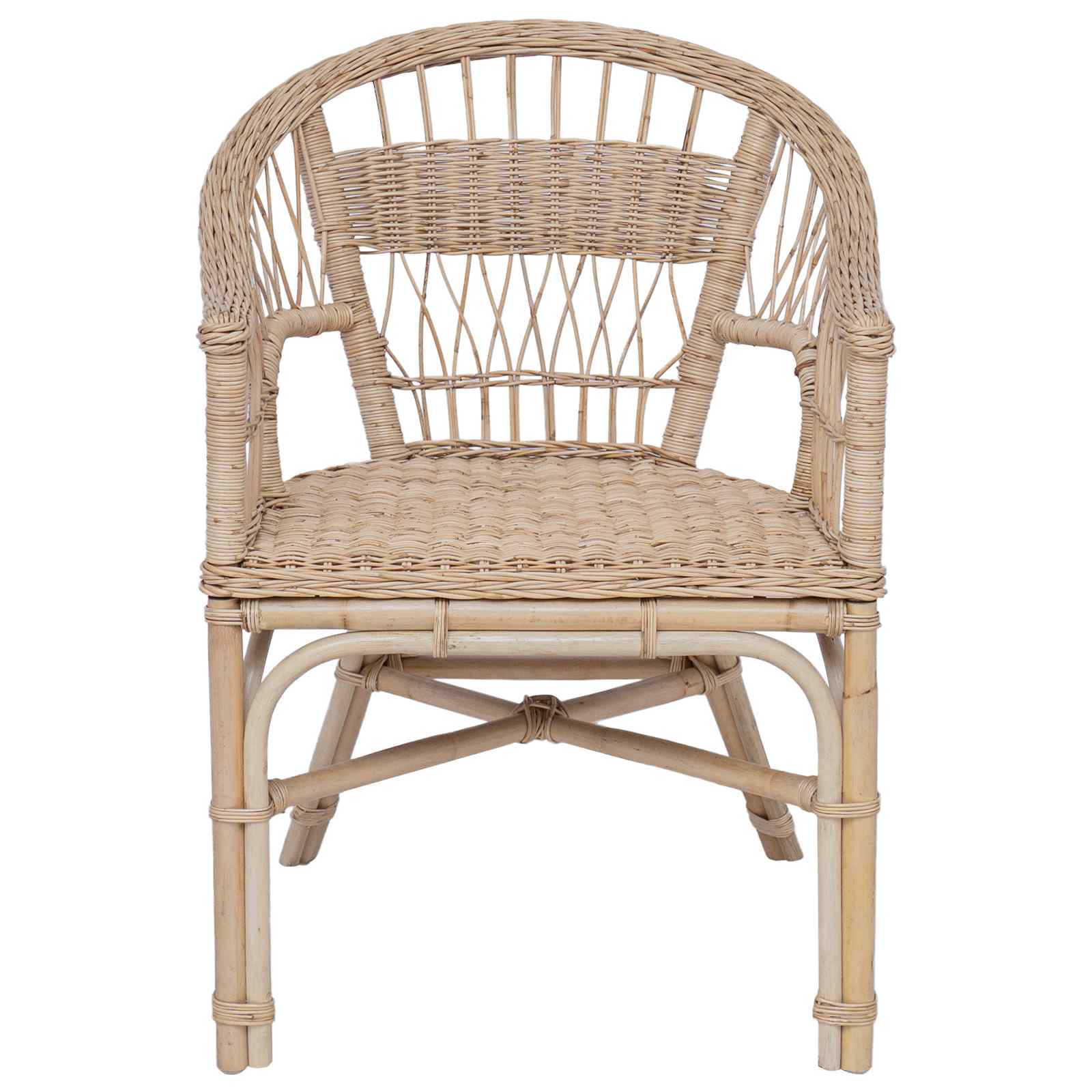 Stolica koja se može slagati Prirodna 60 x 60 x 81 cm Ratan