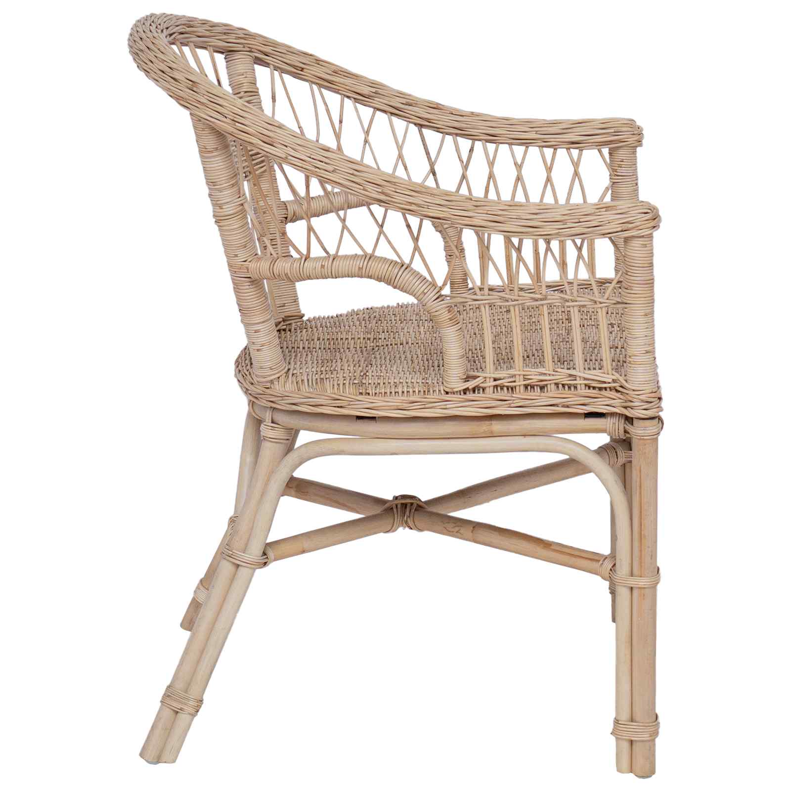 Stolica koja se može slagati Prirodna 60 x 60 x 81 cm Ratan