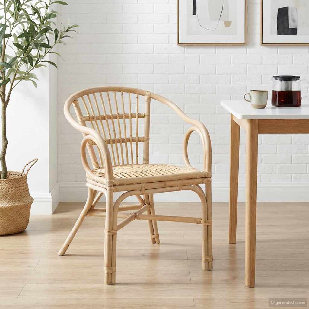 Stolica koja se može slagati Prirodna 58 x 60 x 81 cm Ratan