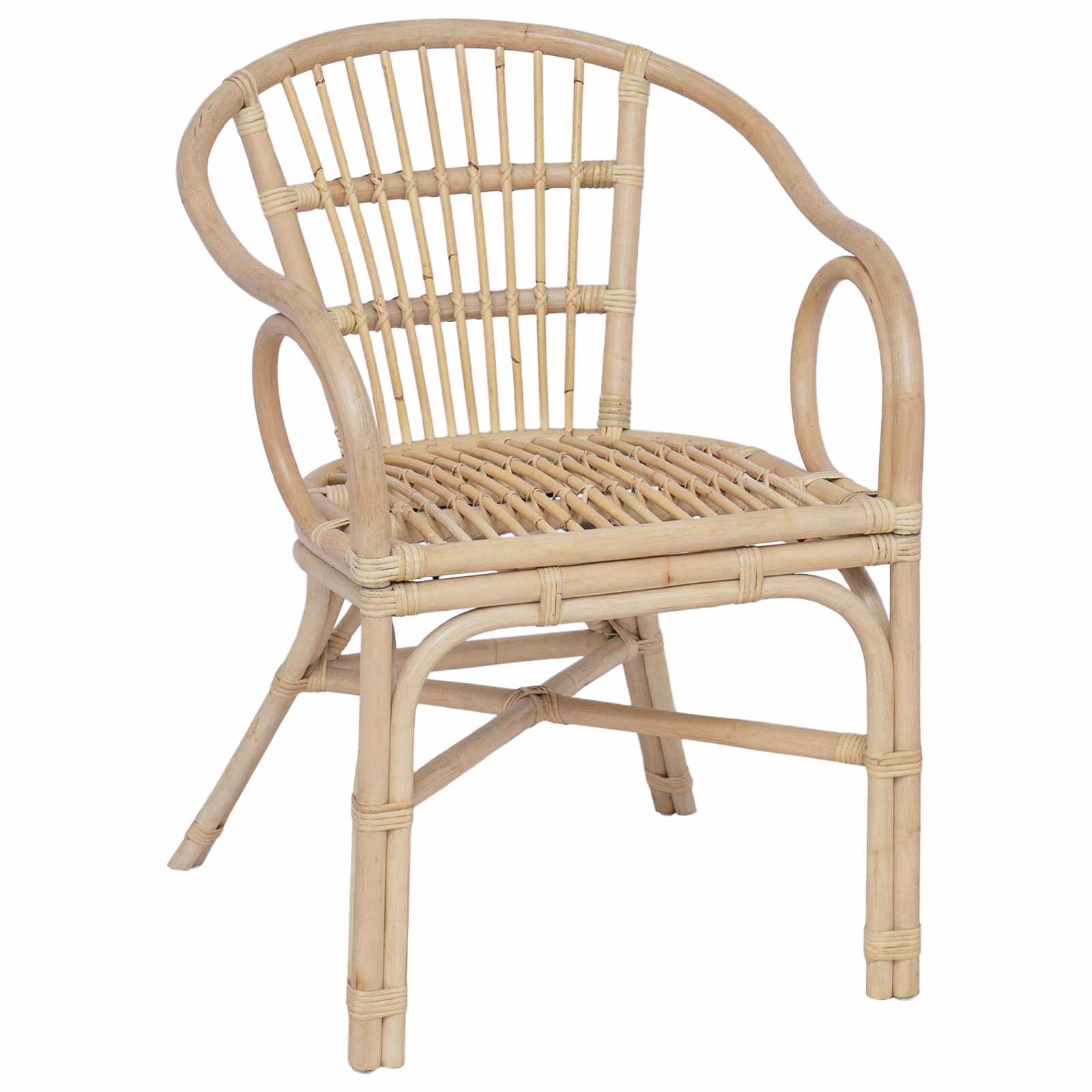 Stolica koja se može slagati Prirodna 58 x 60 x 81 cm Ratan
