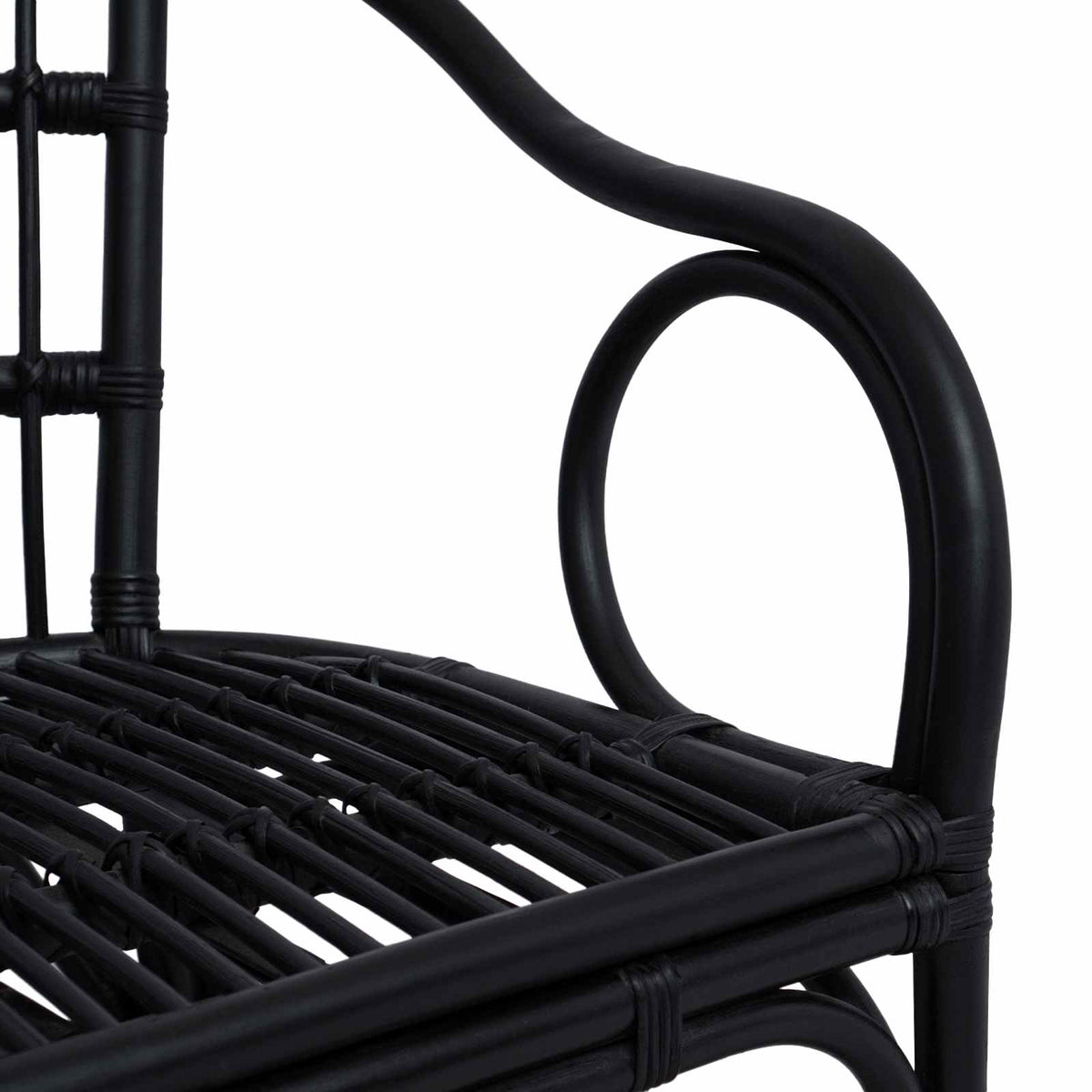 Stolica koja se može slagati Crna 58 x 60 x 81 cm Ratan