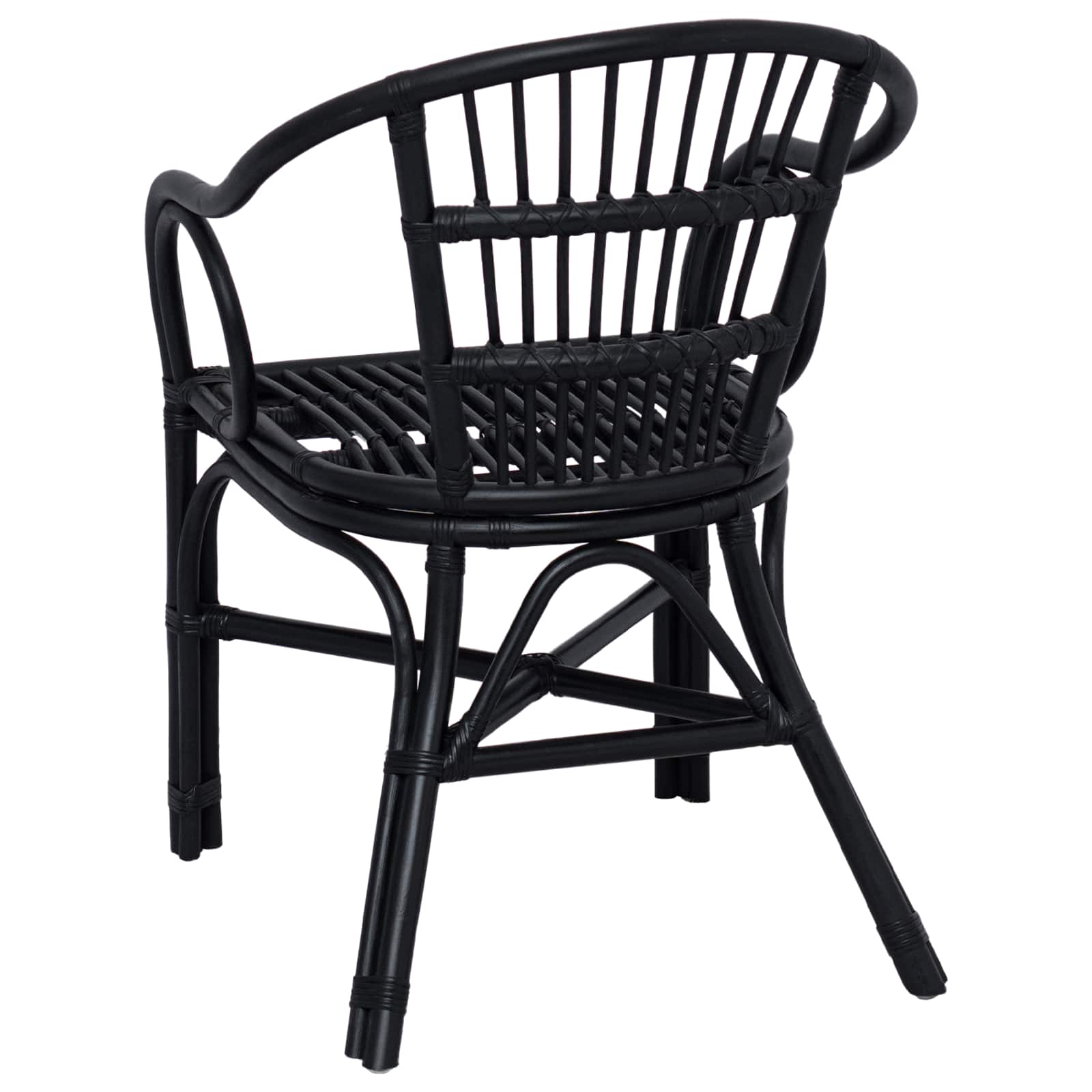 Stolica koja se može slagati Crna 58 x 60 x 81 cm Ratan