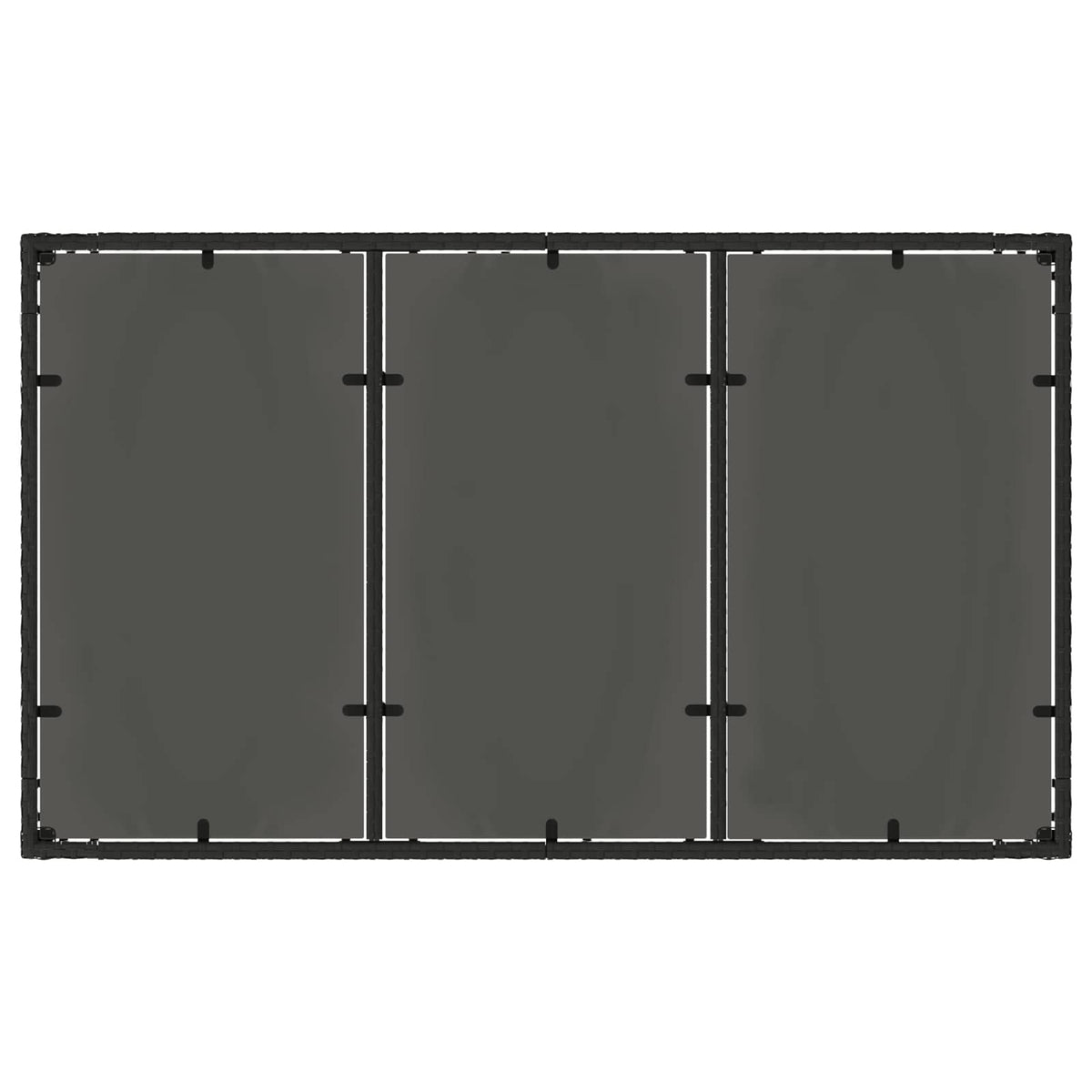 Vanjski set za objedovanje 7 pcs Crna 150 x 90 x 75 cm
