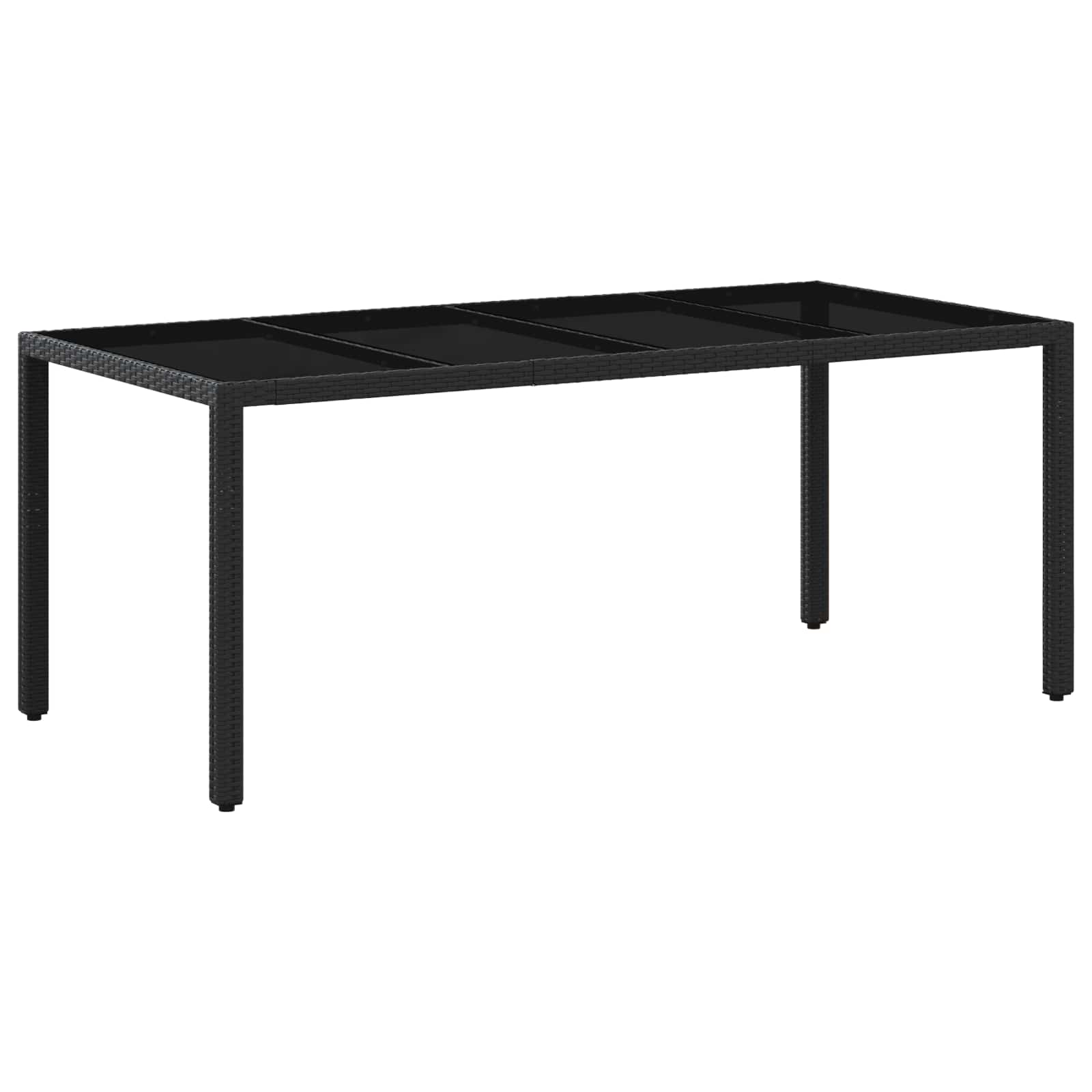 Vanjski set za objedovanje 7 pcs Crna i krem-bijela