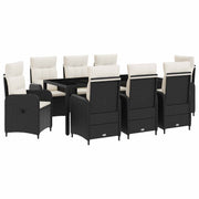 Vanjski set za objedovanje 9 pcs Crna i krem-bijela