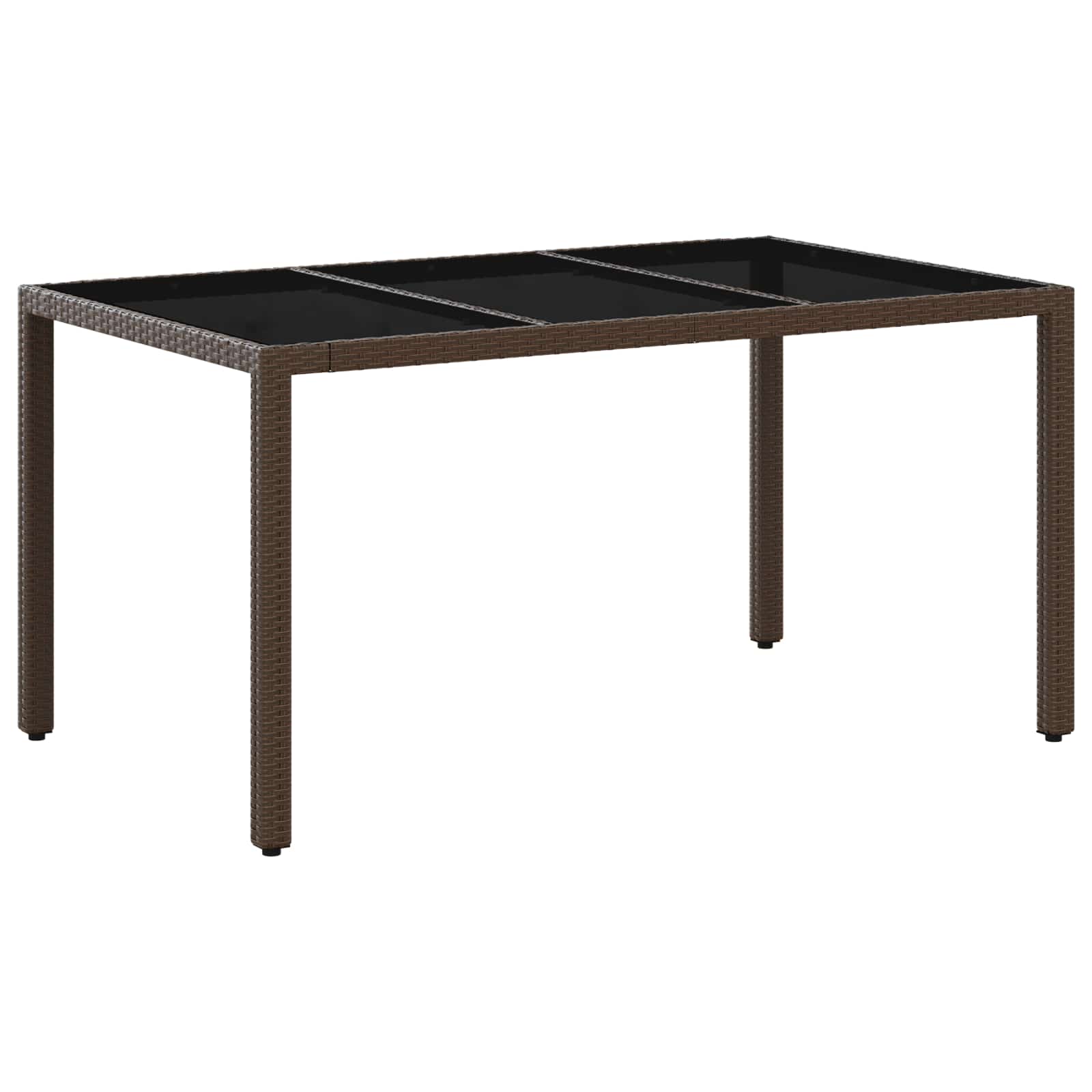 Vanjski set za objedovanje 7 pcs Smeđa i krem bijela