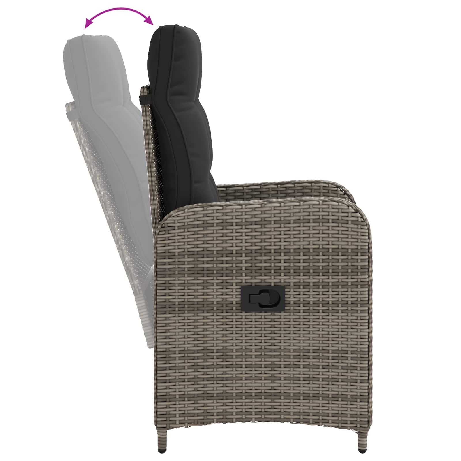 Vanjski set za objedovanje 5 pcs Svijetlo siva i tamno siva