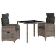 Vanjski set za objedovanje 3 pcs Svijetlo siva i tamno siva
