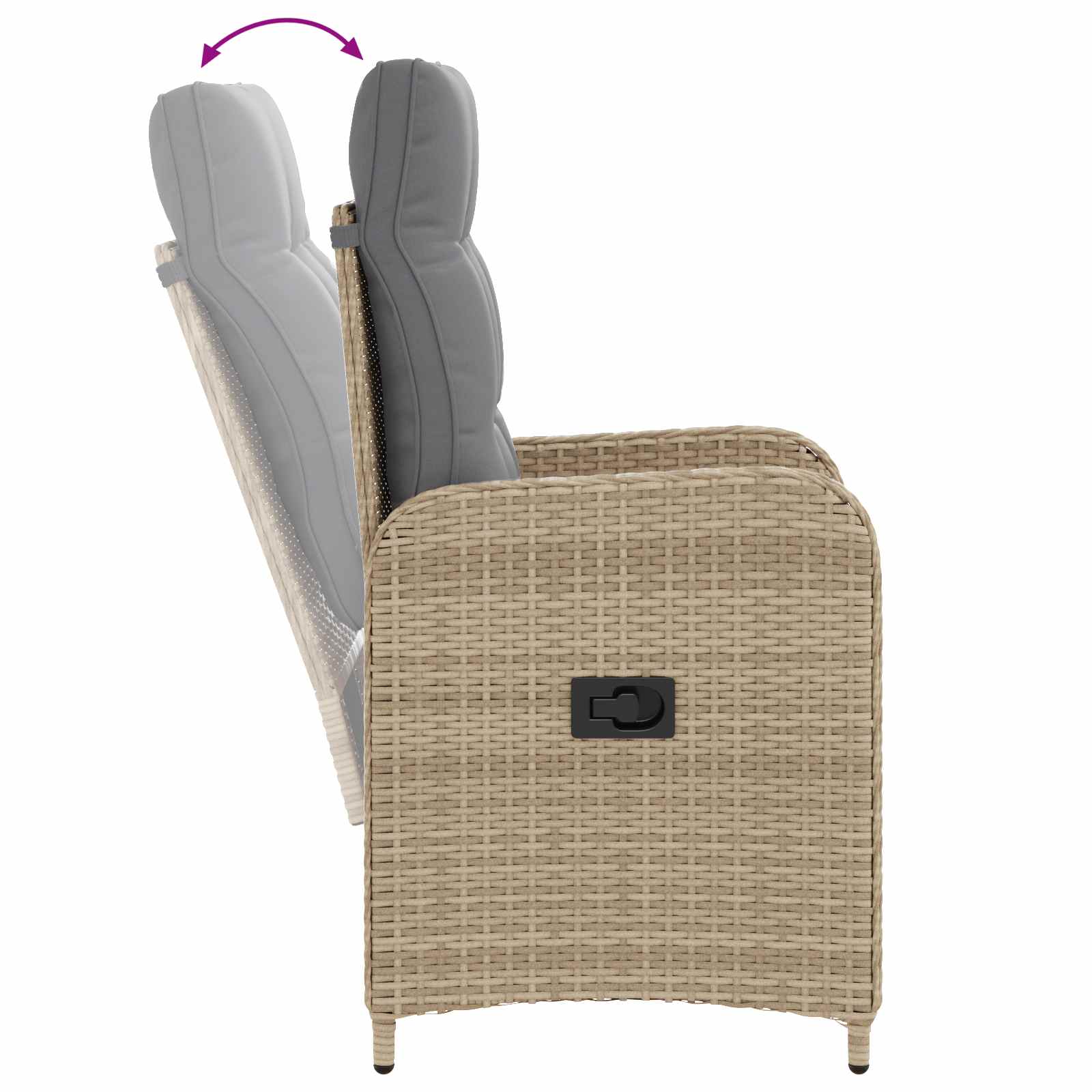 Vanjski set za objedovanje 9 pcs Bež i svijetlo siva