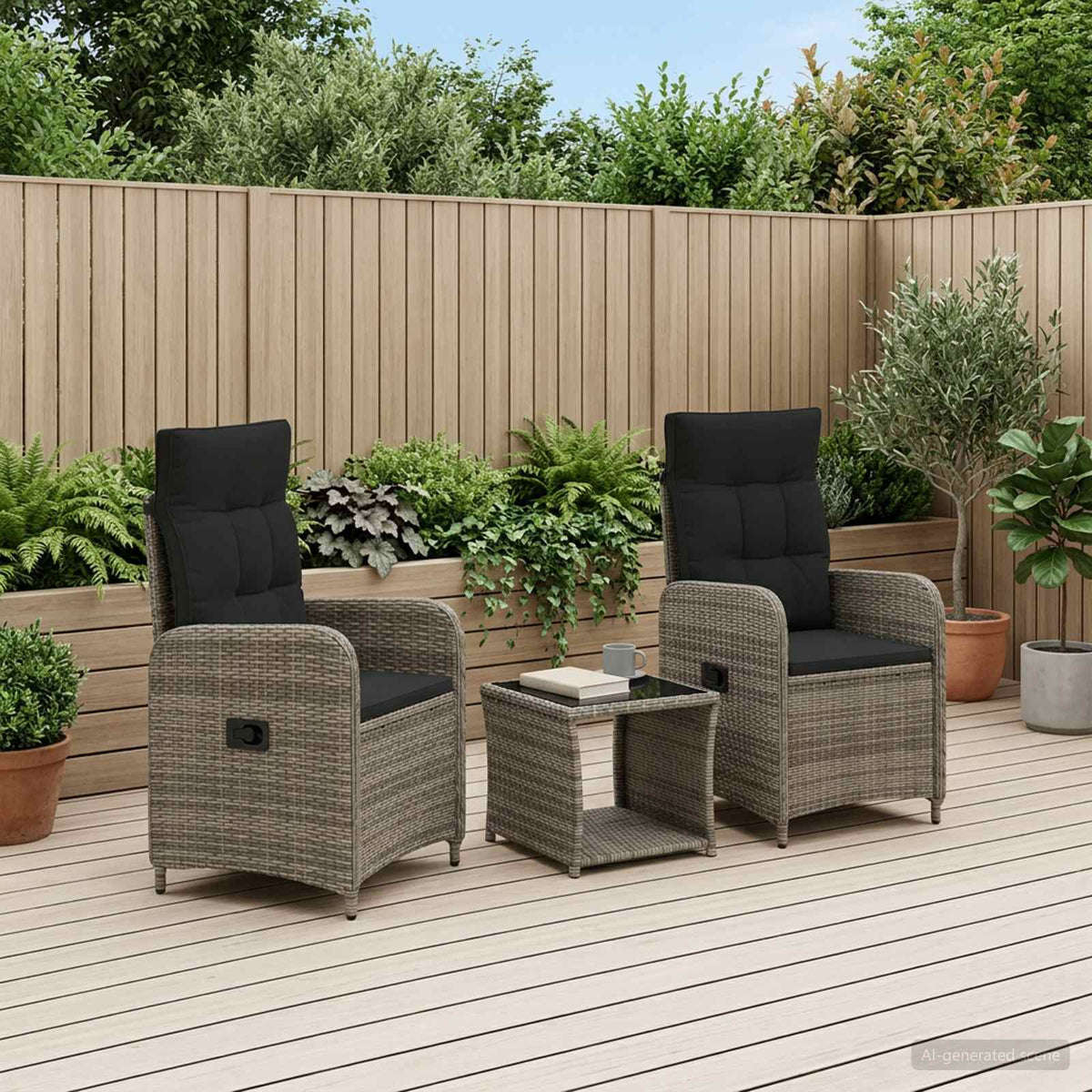 Set lounge namještaja za vrt 2 kom.