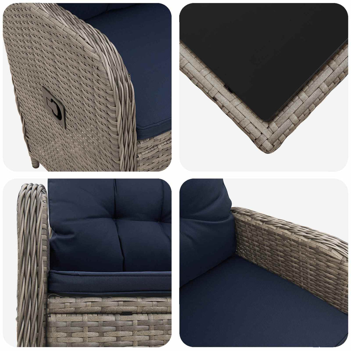 Set lounge namještaja za vrt 2 kom.