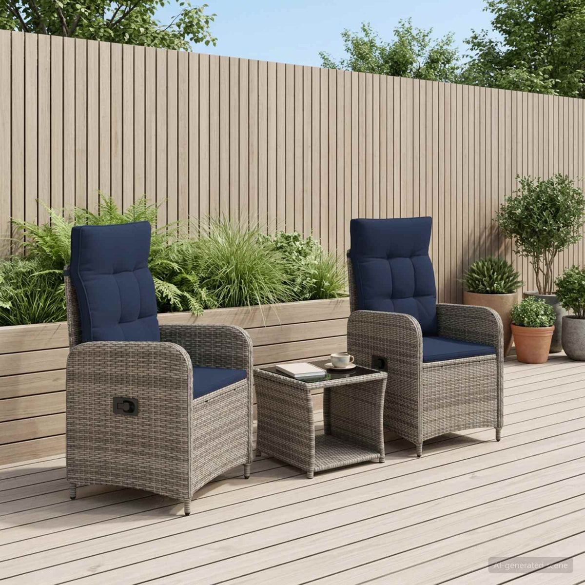 Set lounge namještaja za vrt 3 kom.