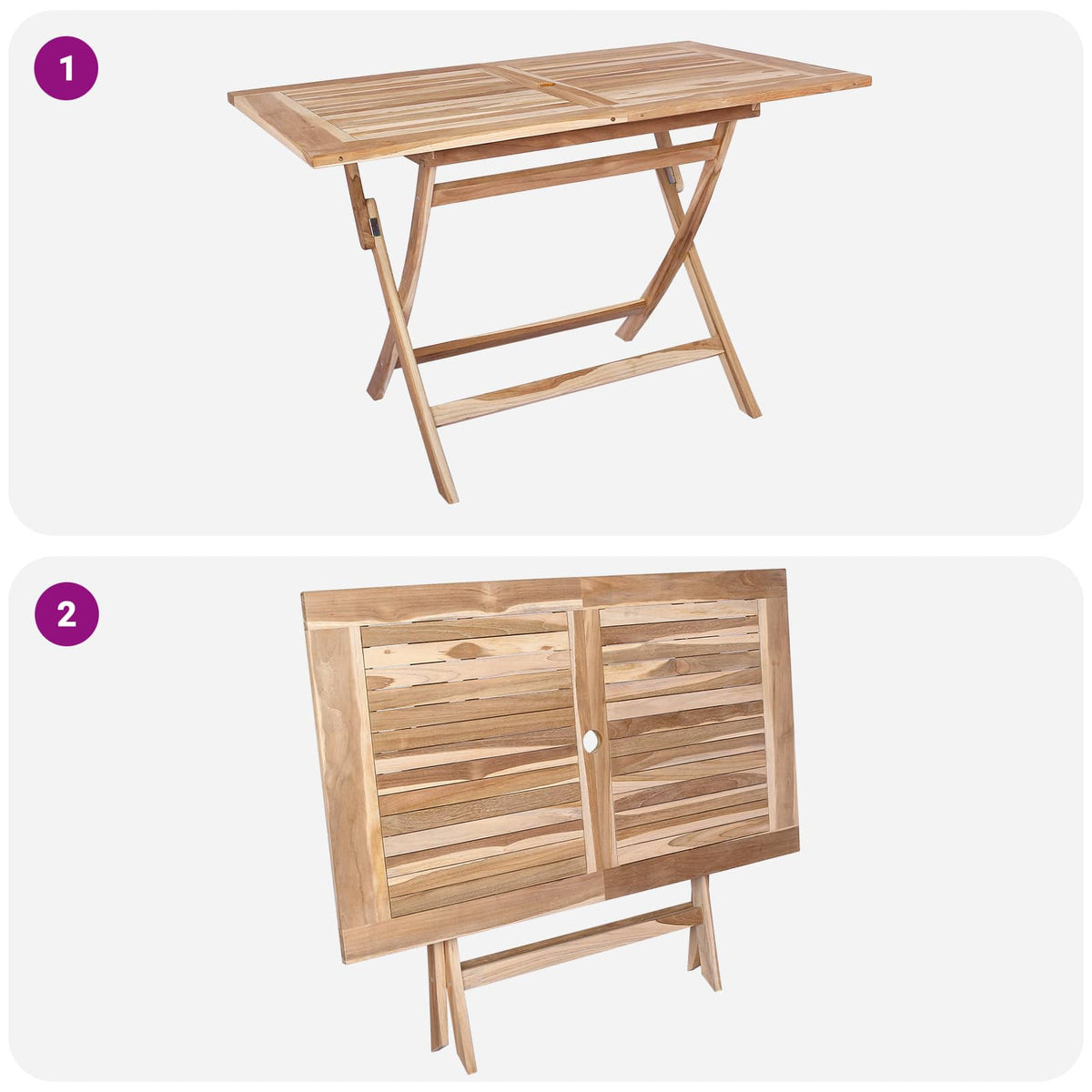Set vrtnih namještaja 7 kom. Prirodna Čvrsto teak drvo