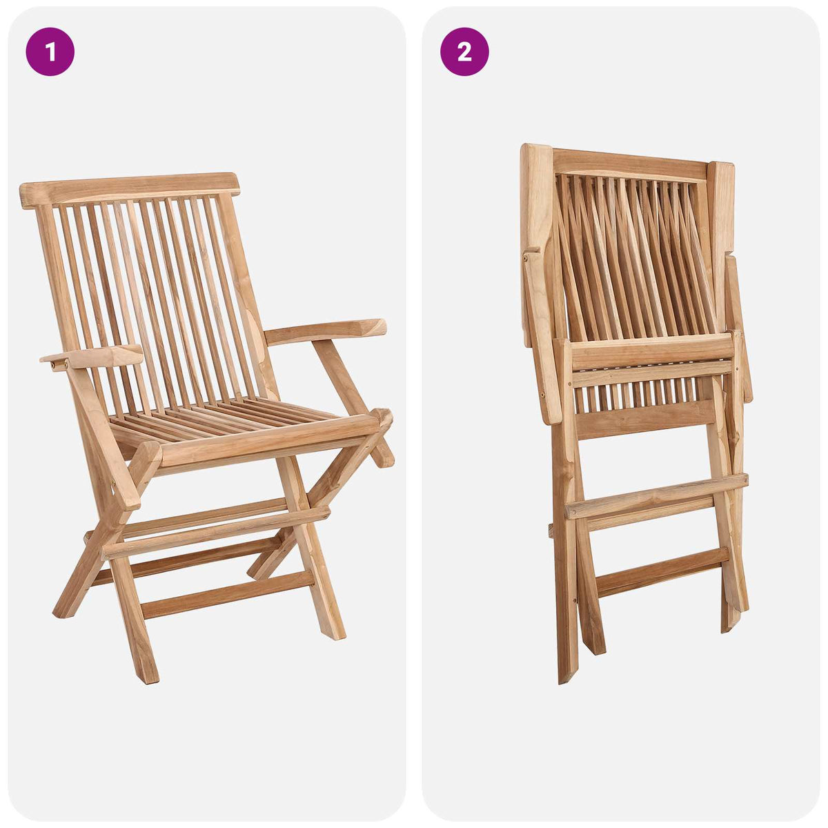 Set vrtnih namještaja 7 kom. Prirodna Čvrsto teak drvo