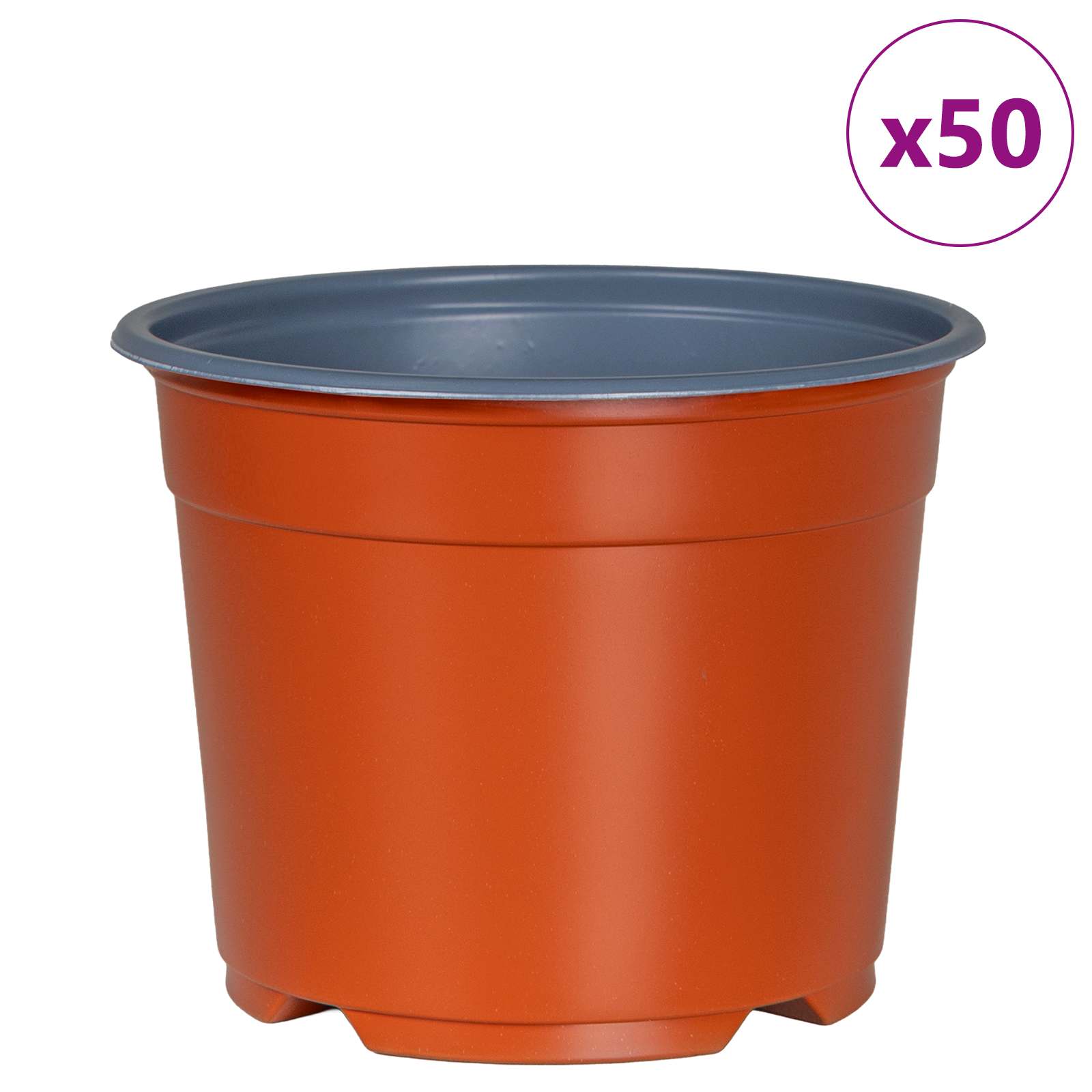 Okrugla saksija za cveće 50 pcs Terakota Ø 10 x 8 cm Plastika