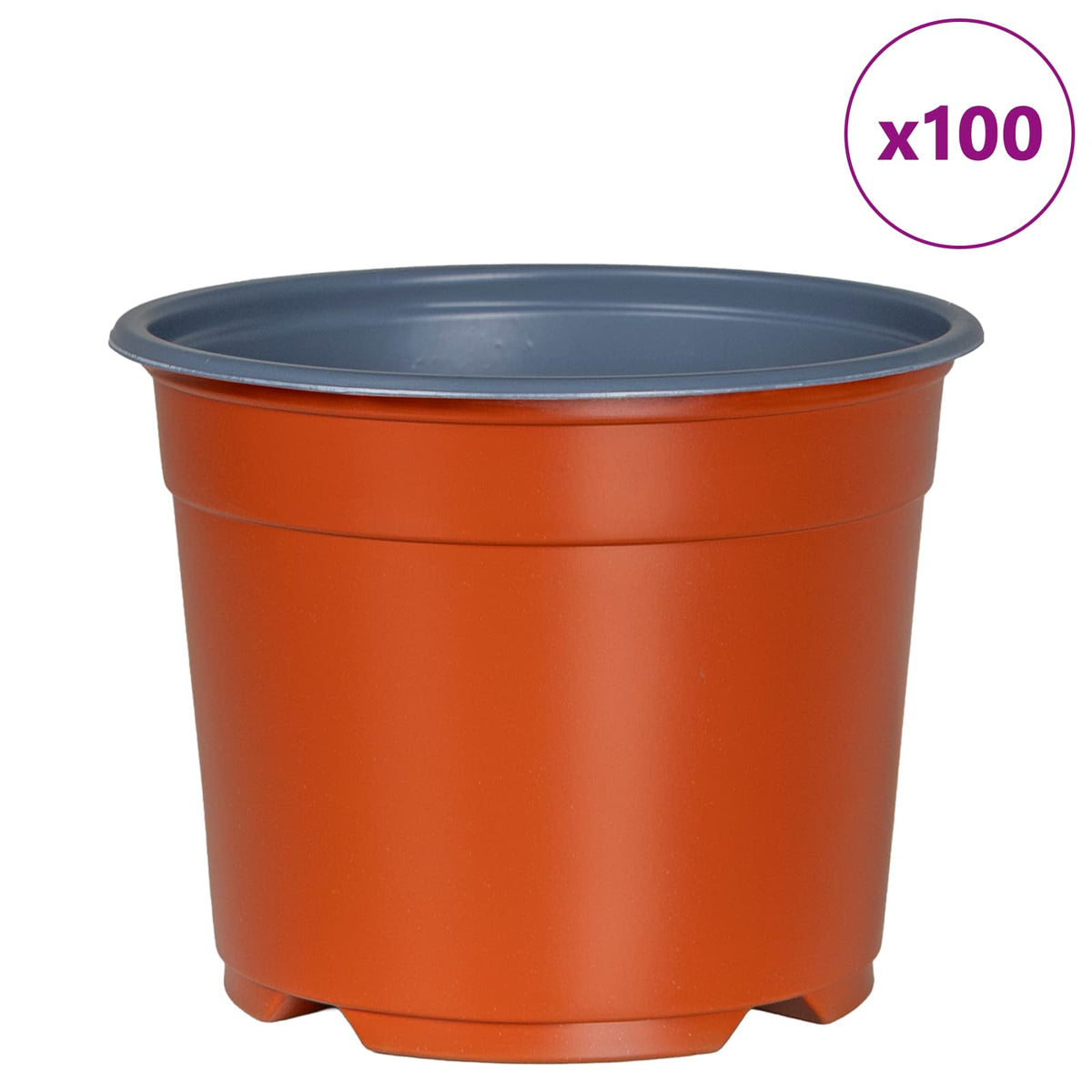 Okrugla saksija za cveće 100 pcs Terakota Ø 10 x 8 cm Plastika