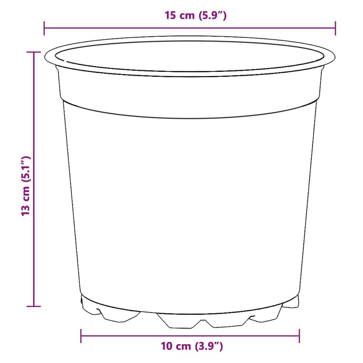 Lonac za cvijeće 50 pcs Terakota Ø 15 x 13 cm Plastika