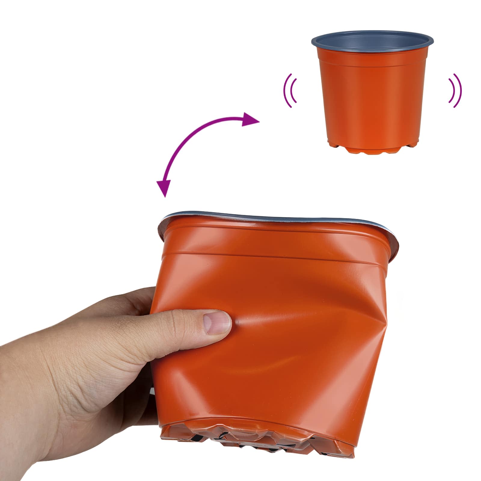 Lonac za cvijeće 200 pcs Terakota Ø 15 x 13 cm Plastika