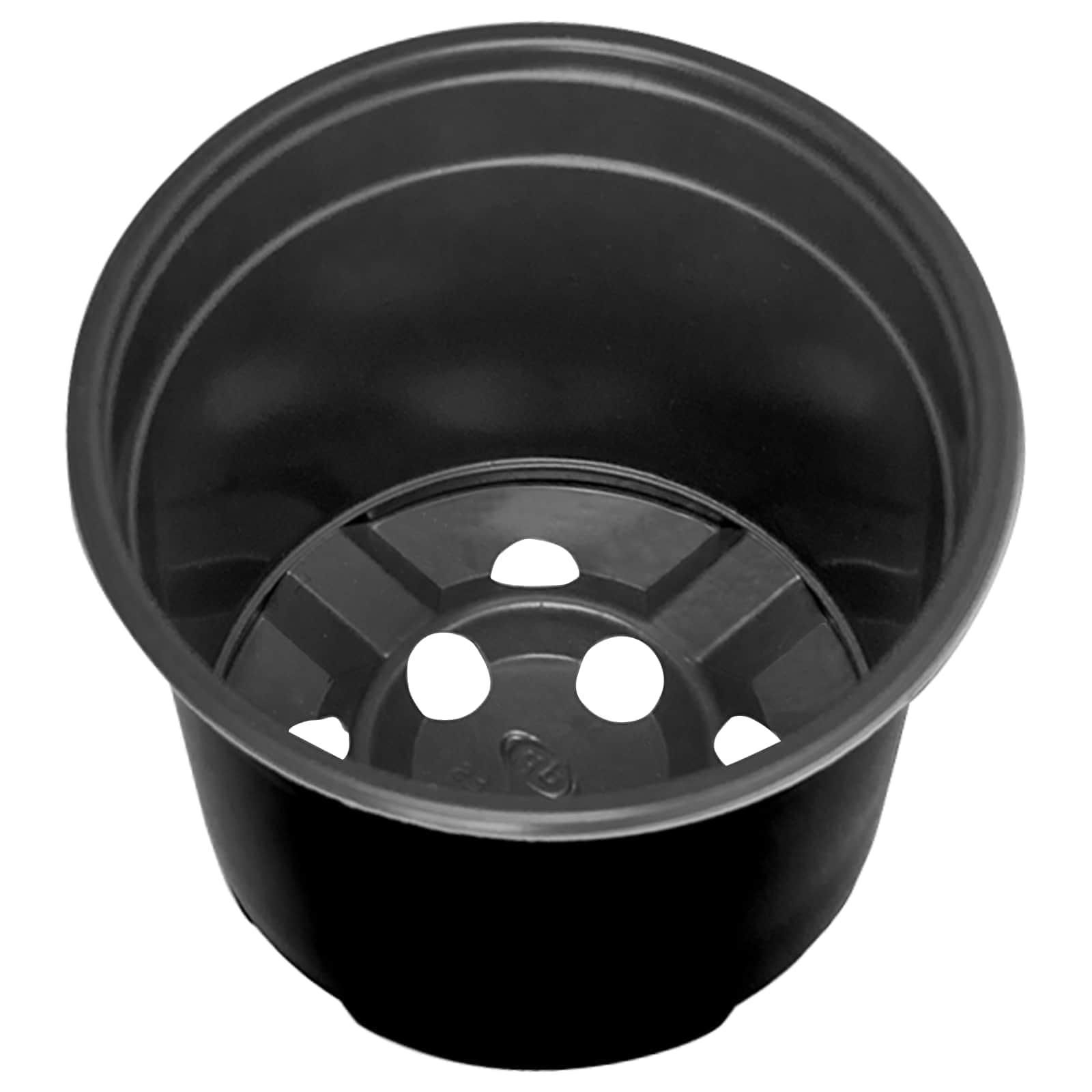 Okrugla saksija za cveće 200 pcs Crna Ø 10 x 8 cm Plastika