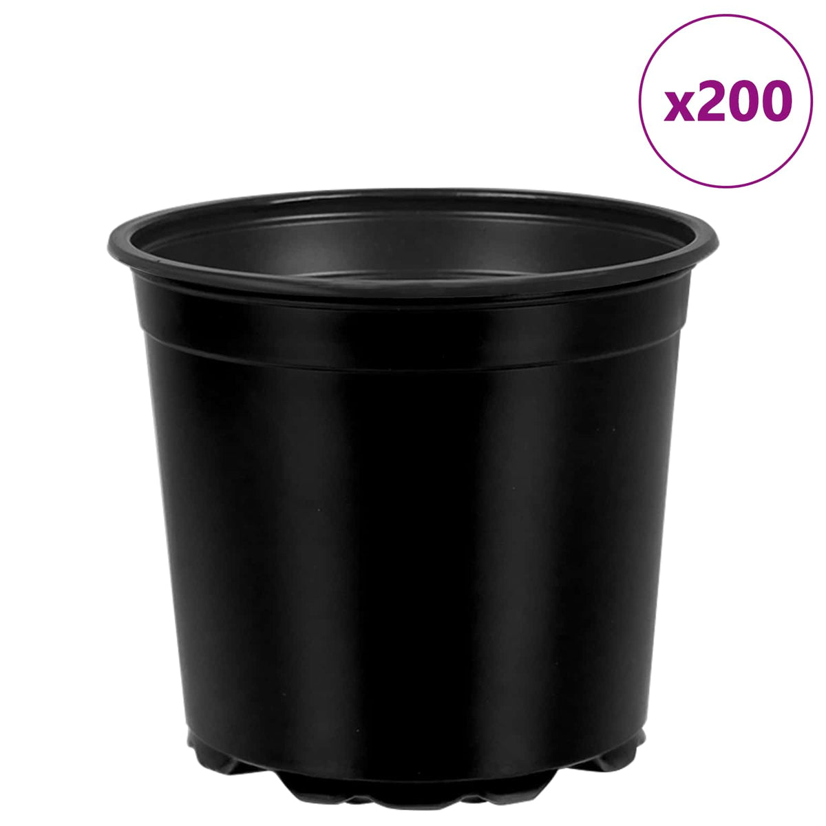 Lonac za cvijeće 200 pcs Crna Ø 15 x 13 cm Plastika