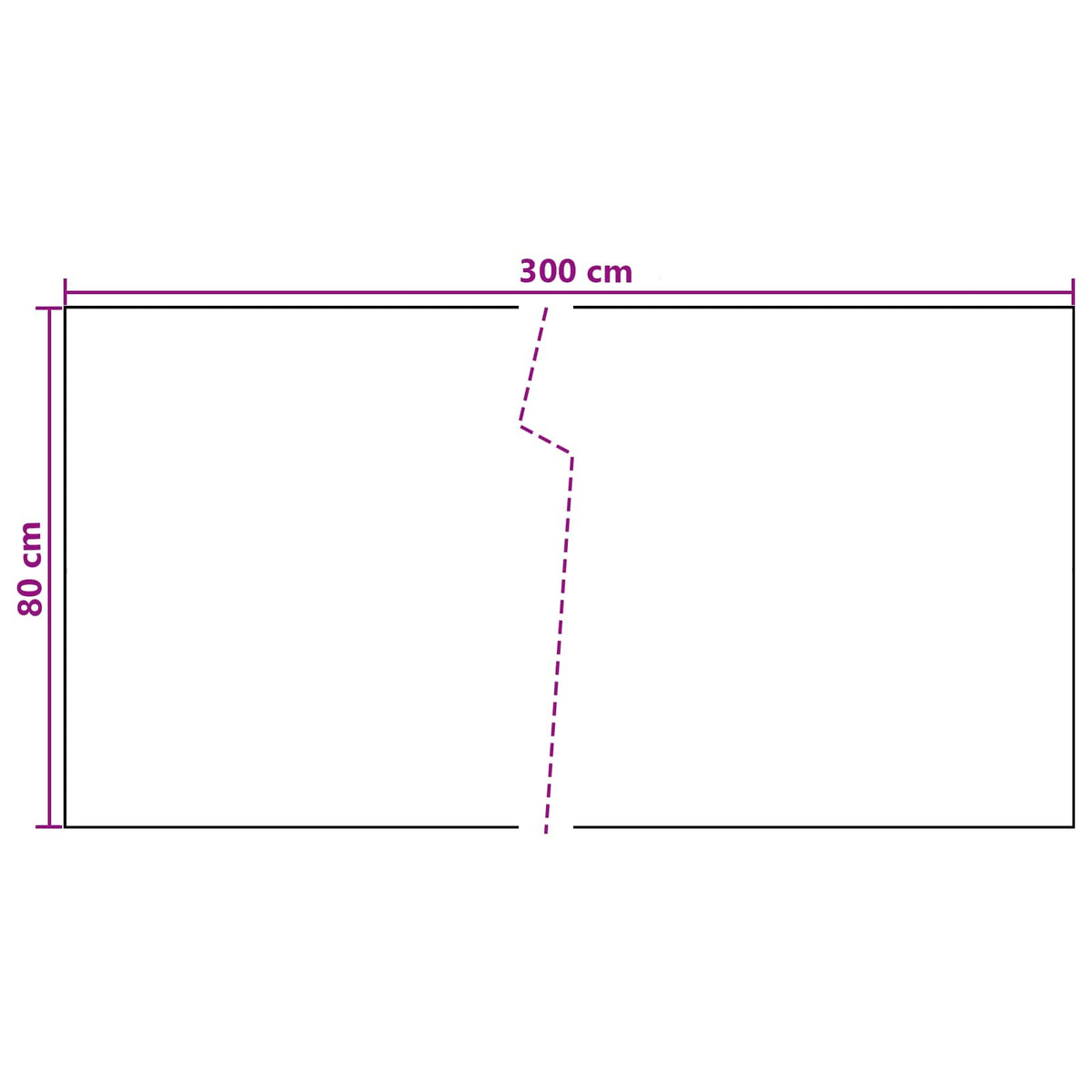 Balcony ekran Tamnosiva 300 x 80 cm poliratan