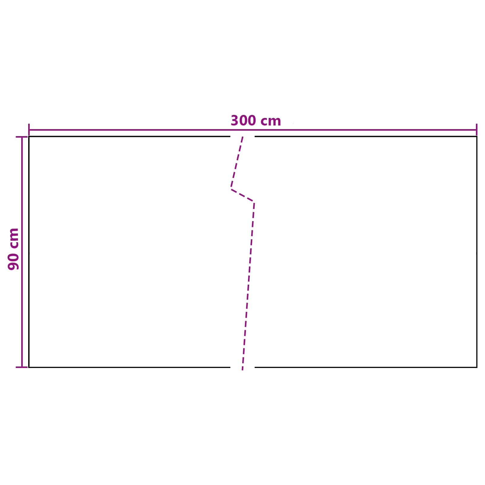 Balcony ekran Tamnosiva 300 x 90 cm poliratan
