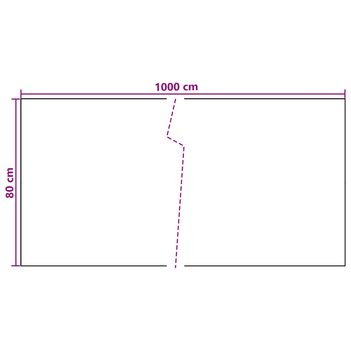 Balcony ekran Tamnosiva 1000 x 80 cm poliratan