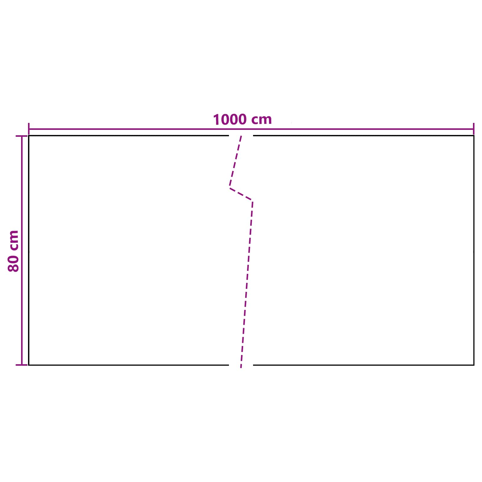 Balcony ekran Tamnosiva 1000 x 80 cm poliratan