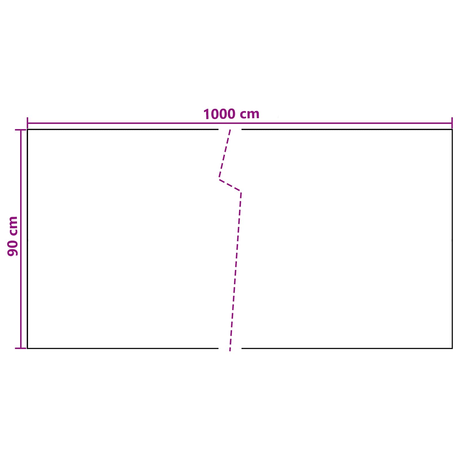 Balcony ekran Tamnosiva 1000 x 90 cm poliratan