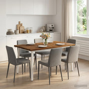 Kvadratni blagovaonski stol 140 x 90 x 75 cm Prirodna