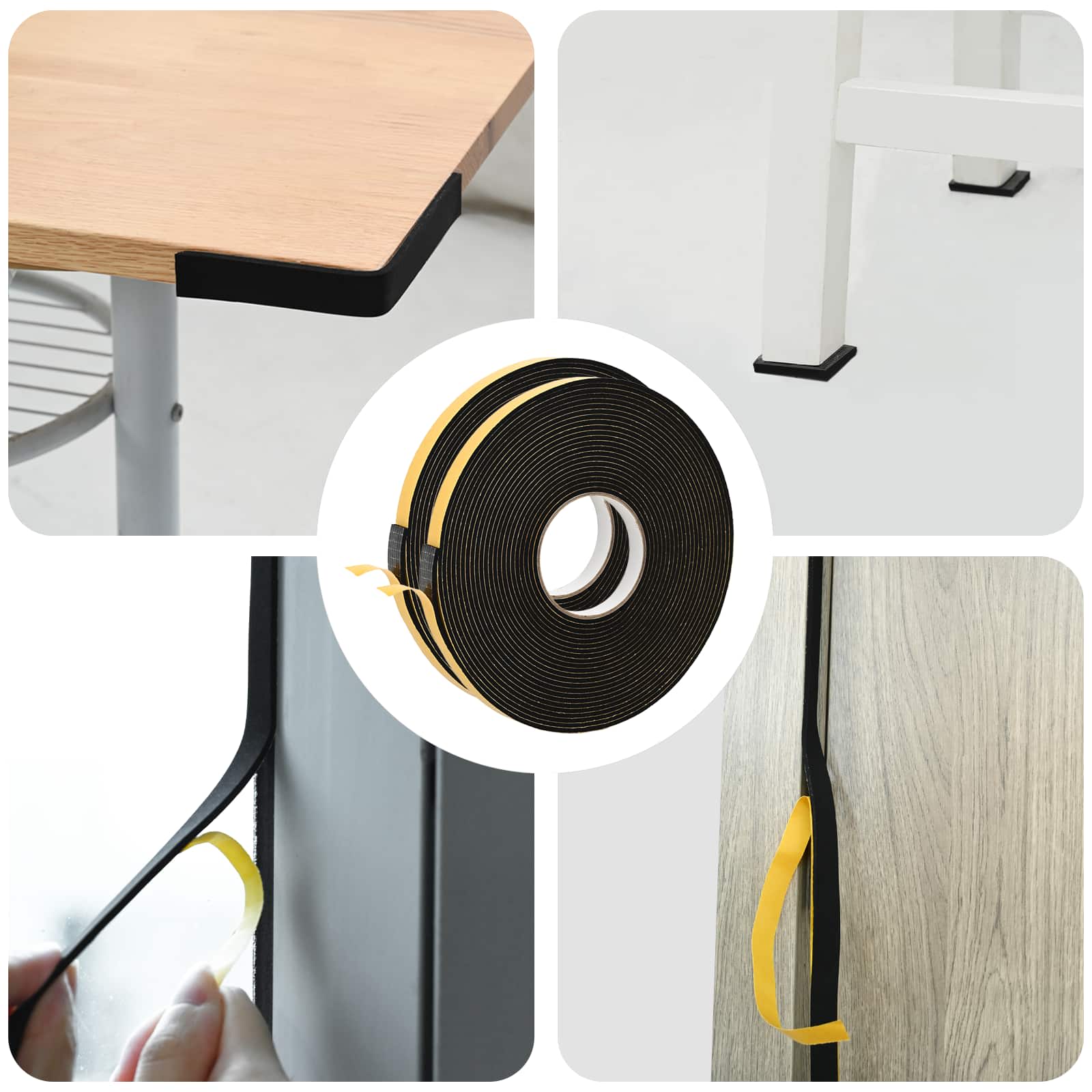Samoljepljiva pjenasta traka 2 pcs Crna 10mm x 10m CR pjena