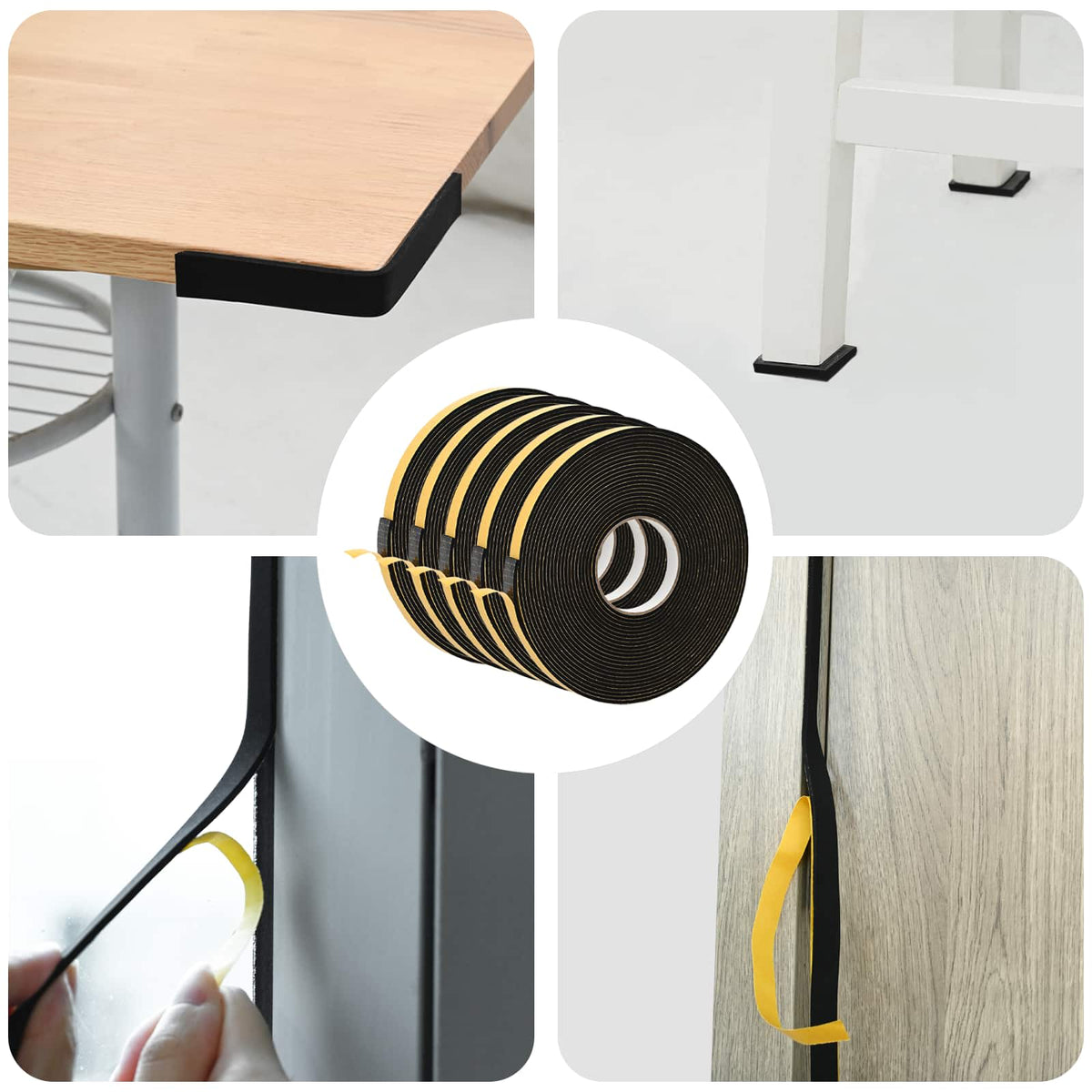 Samoljepljiva pjenasta traka 5 pcs Crna 15mm x 10m CR pjena
