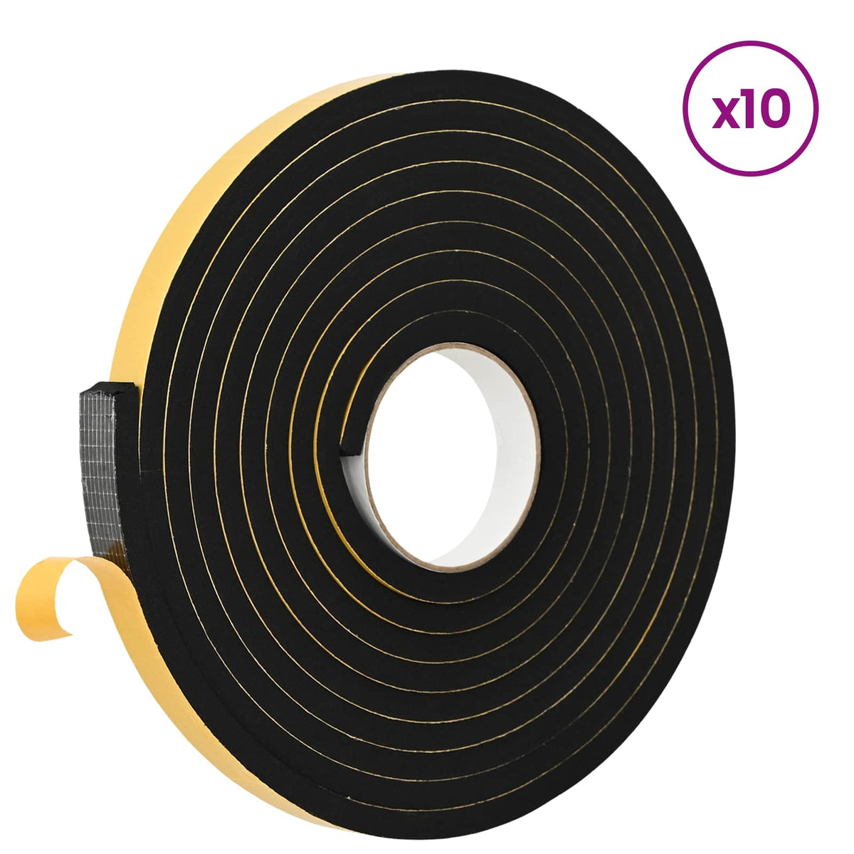 Samoljepljiva pjenasta traka 10 pcs Crna 15mm x 5m CR pjena