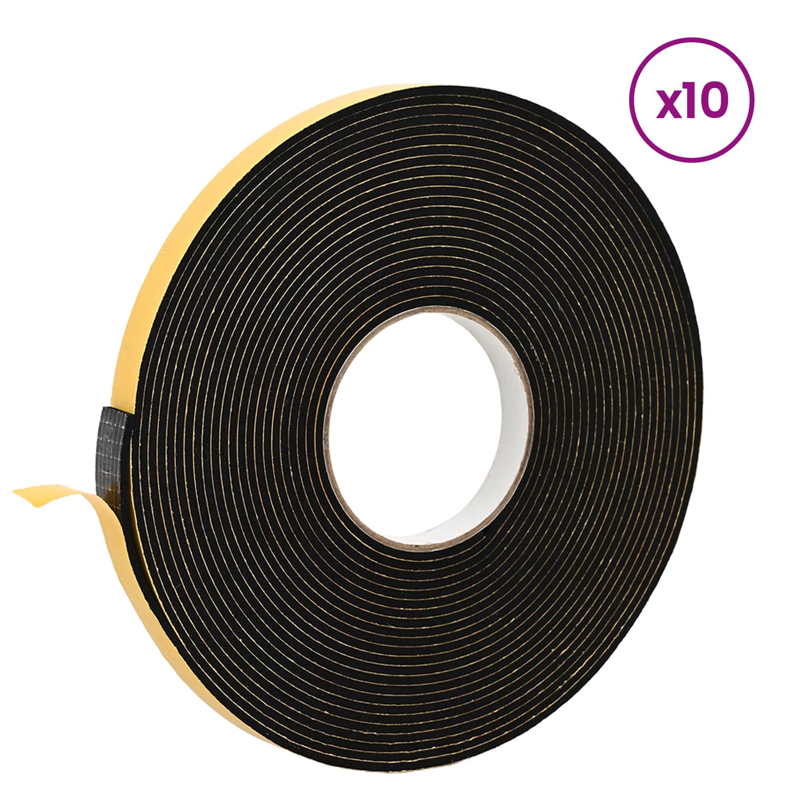 Samoljepljiva pjenasta traka 10 pcs Crna 20mm x 10m CR pjena