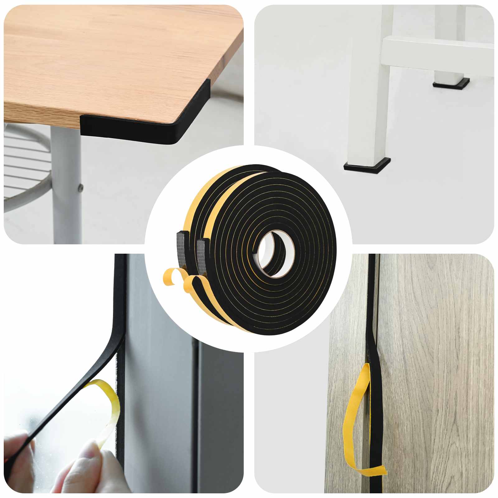 Samoljepljiva pjenasta traka 2 pcs Crna 20mm x 5m CR pjena