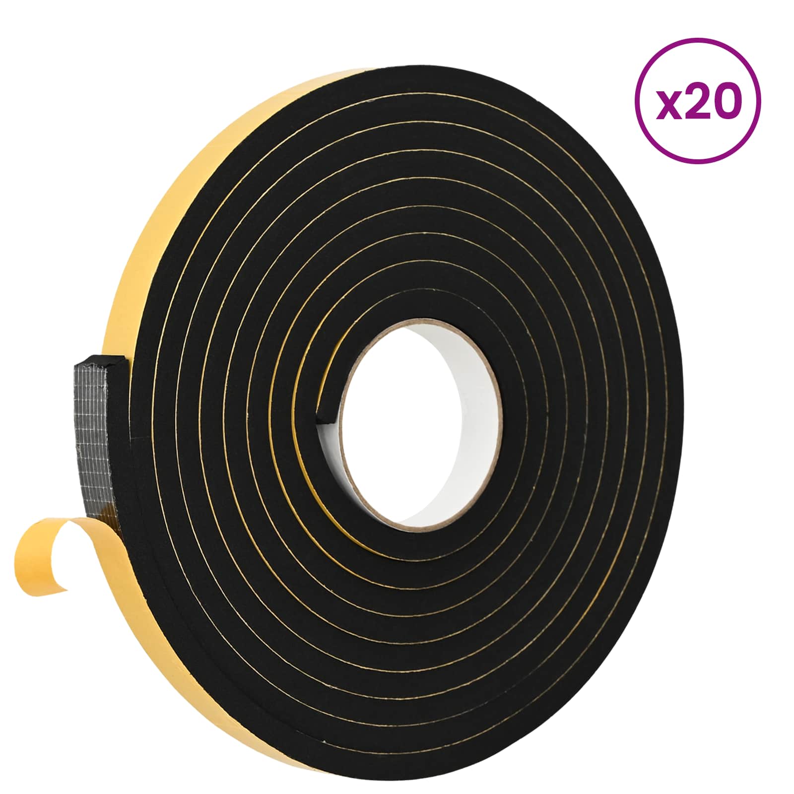 Samoljepljiva pjenasta traka 20 pcs Crna 20mm x 5m CR pjena