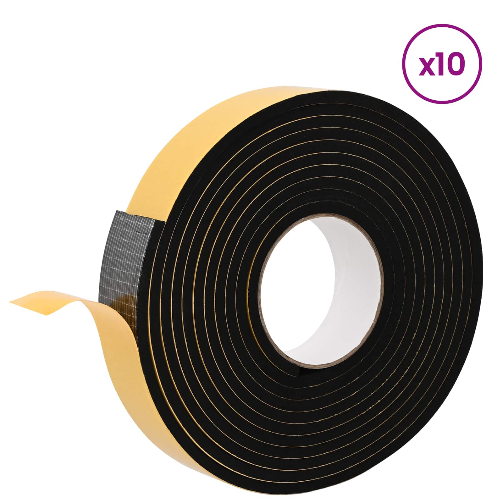 Samoljepljiva pjenasta traka 10 pcs Crna 30mm x 5m CR pjena